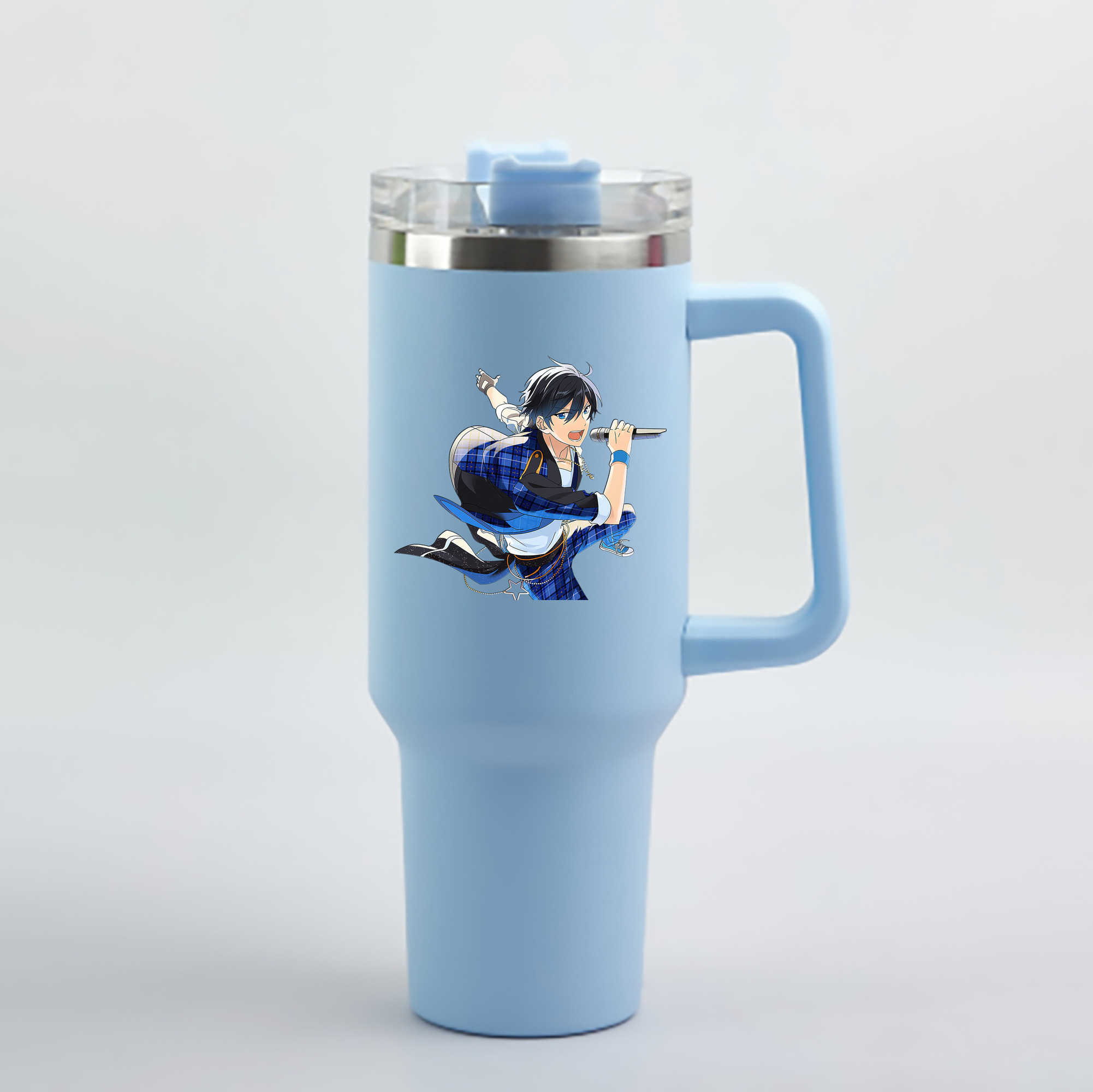 （画像用） あんさんぶるスターズ! Ensemble Stars 1200mL車用タンブラー - クリスタルステッカー（プラスチックストロー付き）