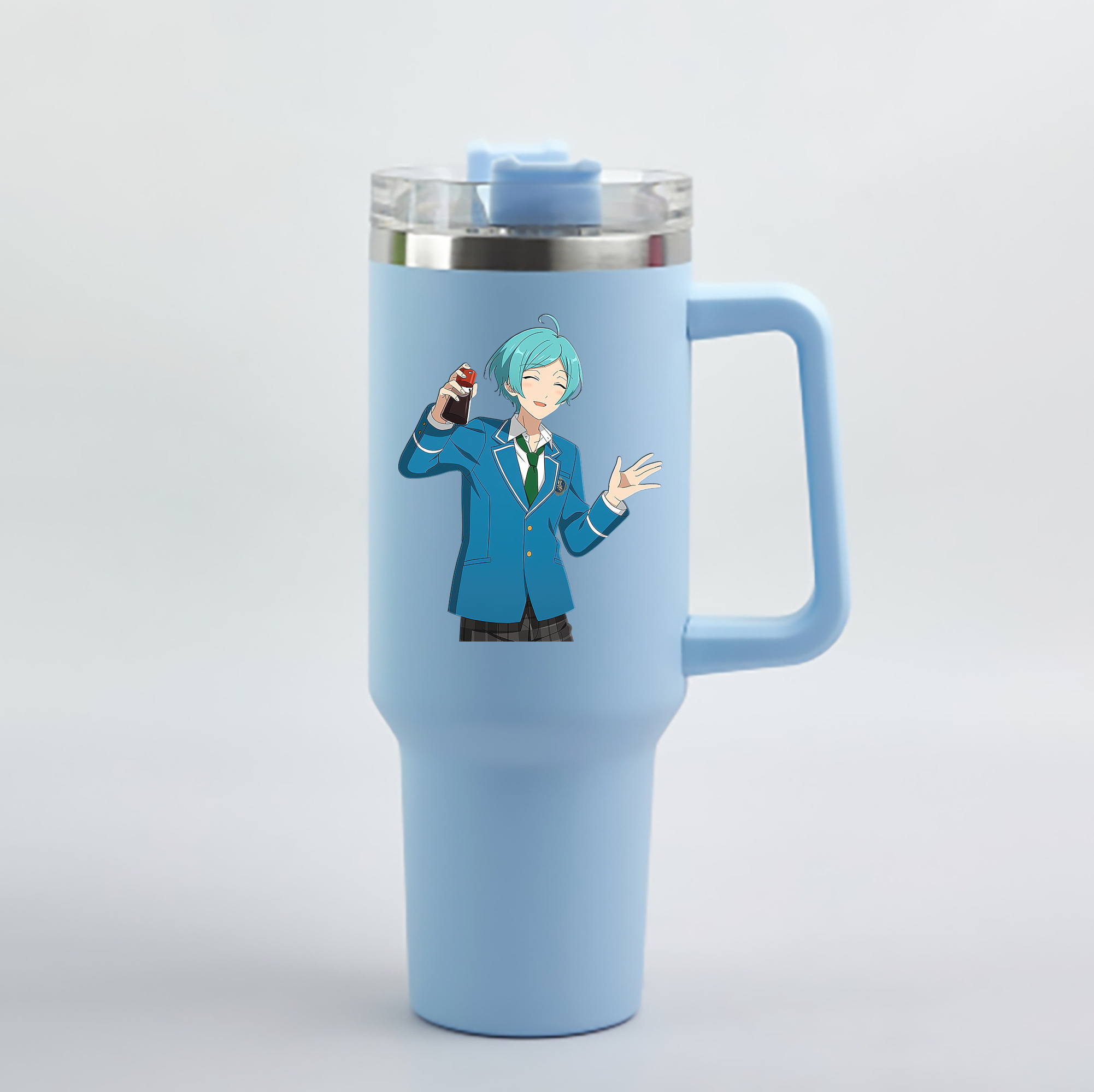 （画像用） あんさんぶるスターズ! Ensemble Stars 1200mL車用タンブラー - クリスタルステッカー（プラスチックストロー付き）