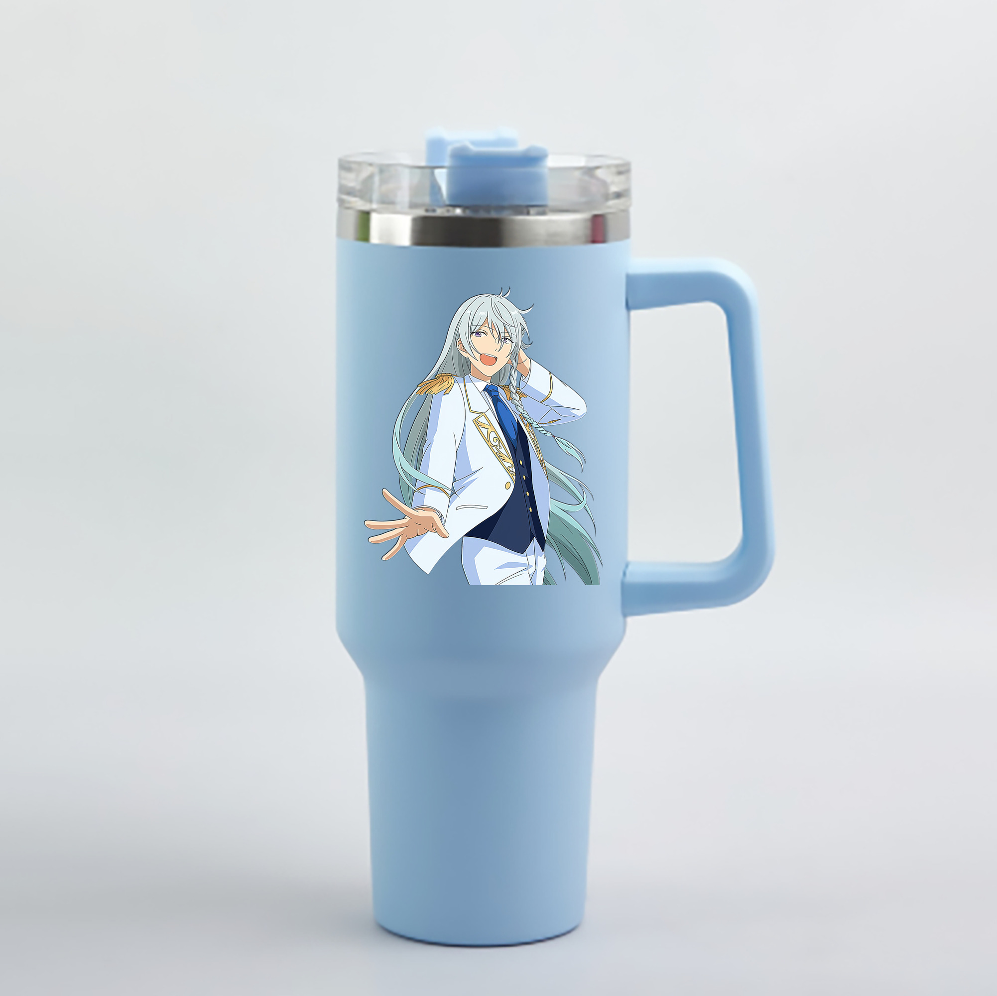 （画像用） あんさんぶるスターズ! Ensemble Stars 1200mL車用タンブラー - クリスタルステッカー（プラスチックストロー付き）