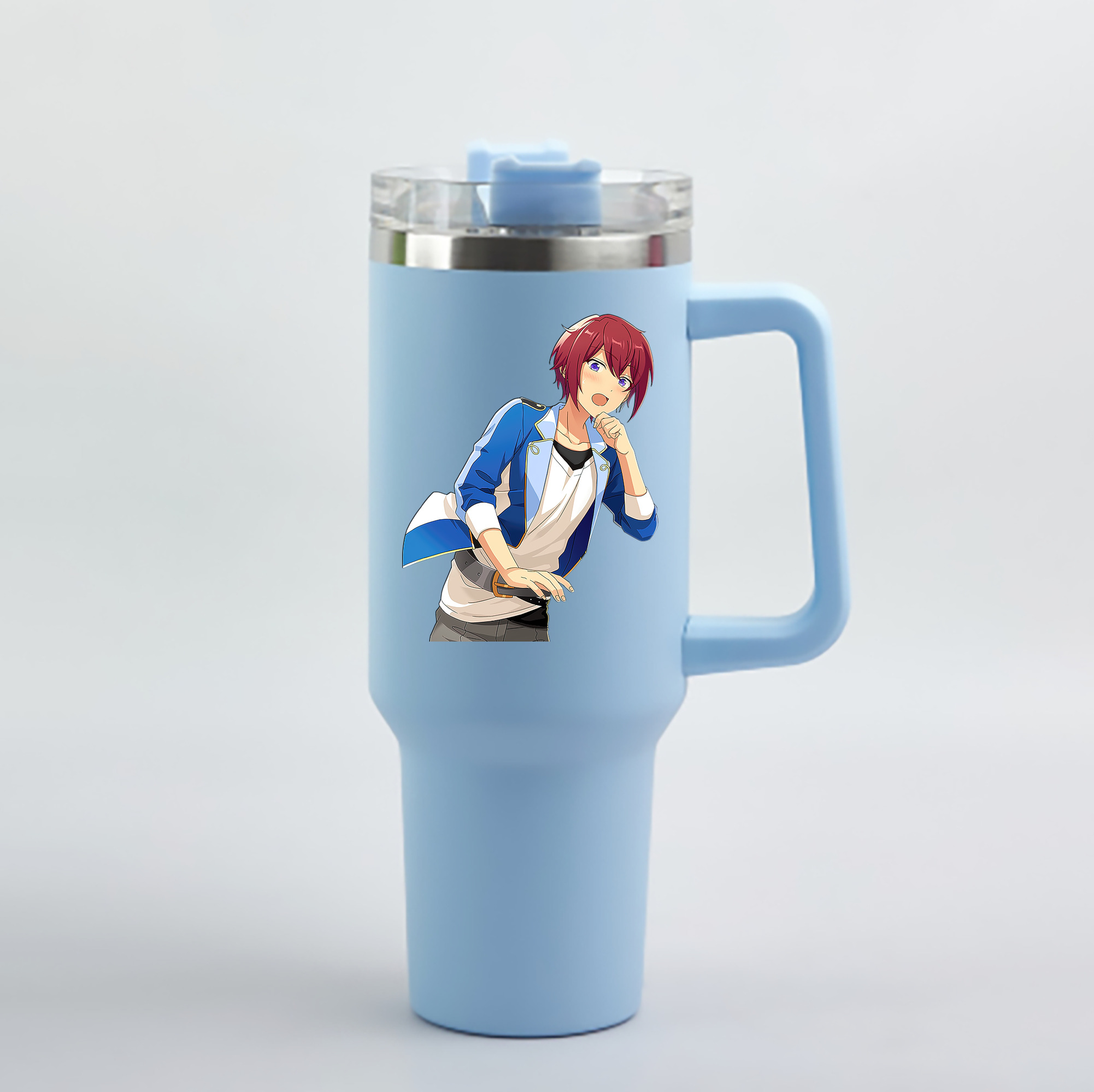 （画像用） あんさんぶるスターズ! Ensemble Stars 1200mL車用タンブラー - クリスタルステッカー（プラスチックストロー付き）