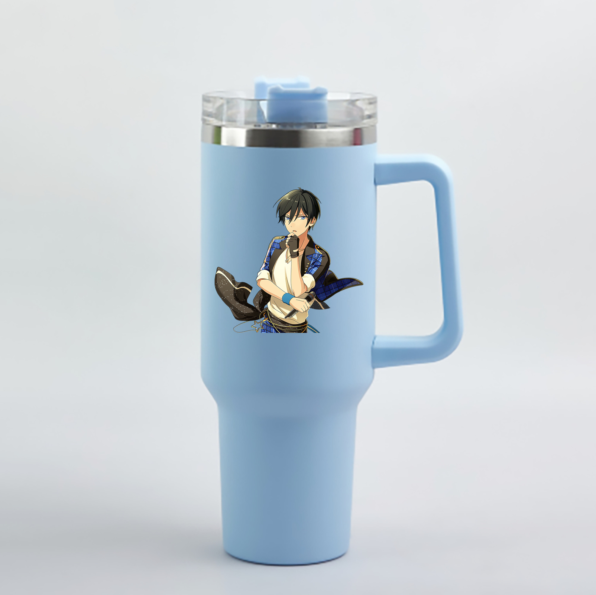 （画像用） あんさんぶるスターズ! Ensemble Stars 1200mL車用タンブラー - クリスタルステッカー（プラスチックストロー付き）
