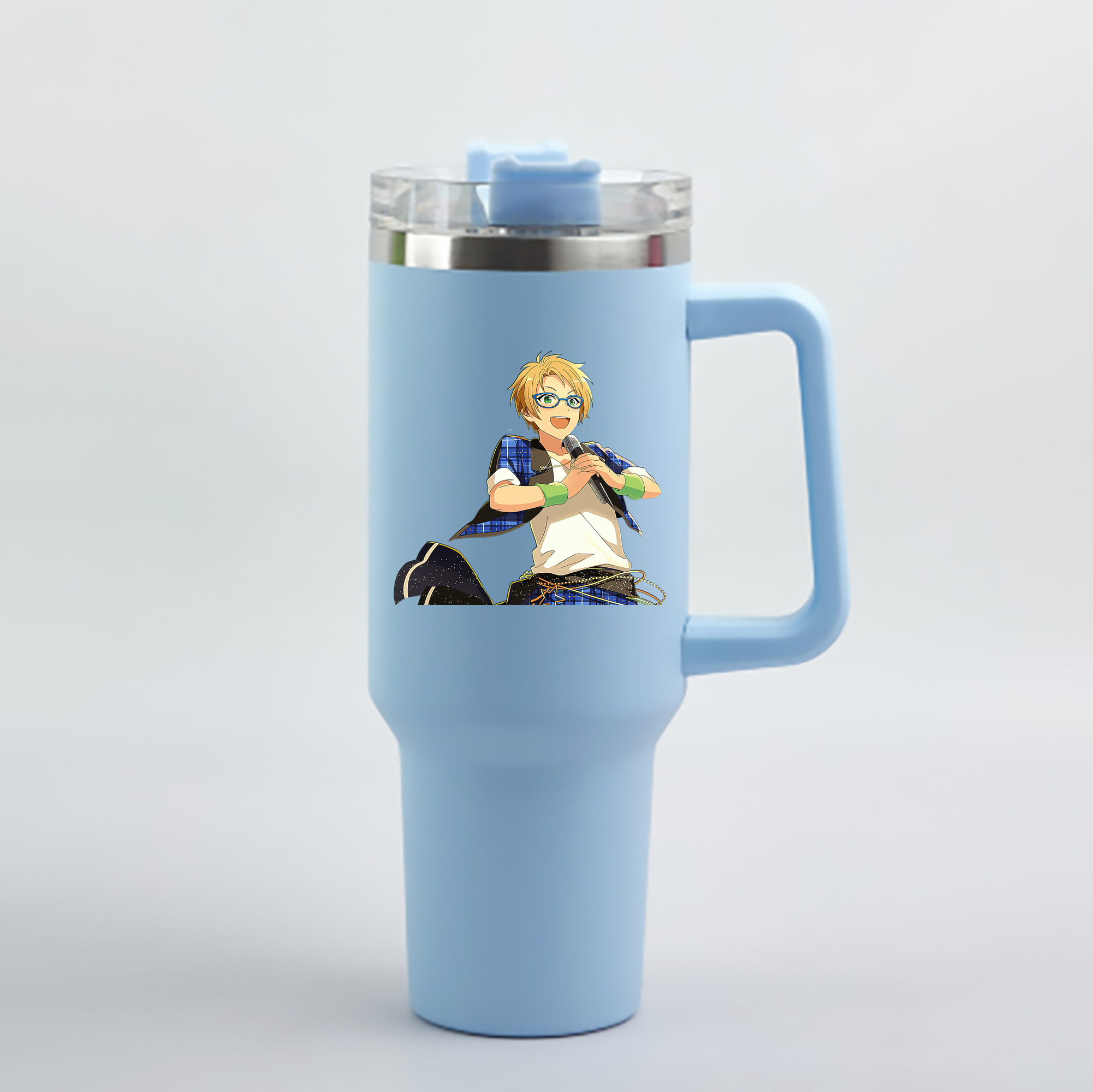 （画像用） あんさんぶるスターズ! Ensemble Stars 1200mL車用タンブラー - クリスタルステッカー（プラスチックストロー付き）