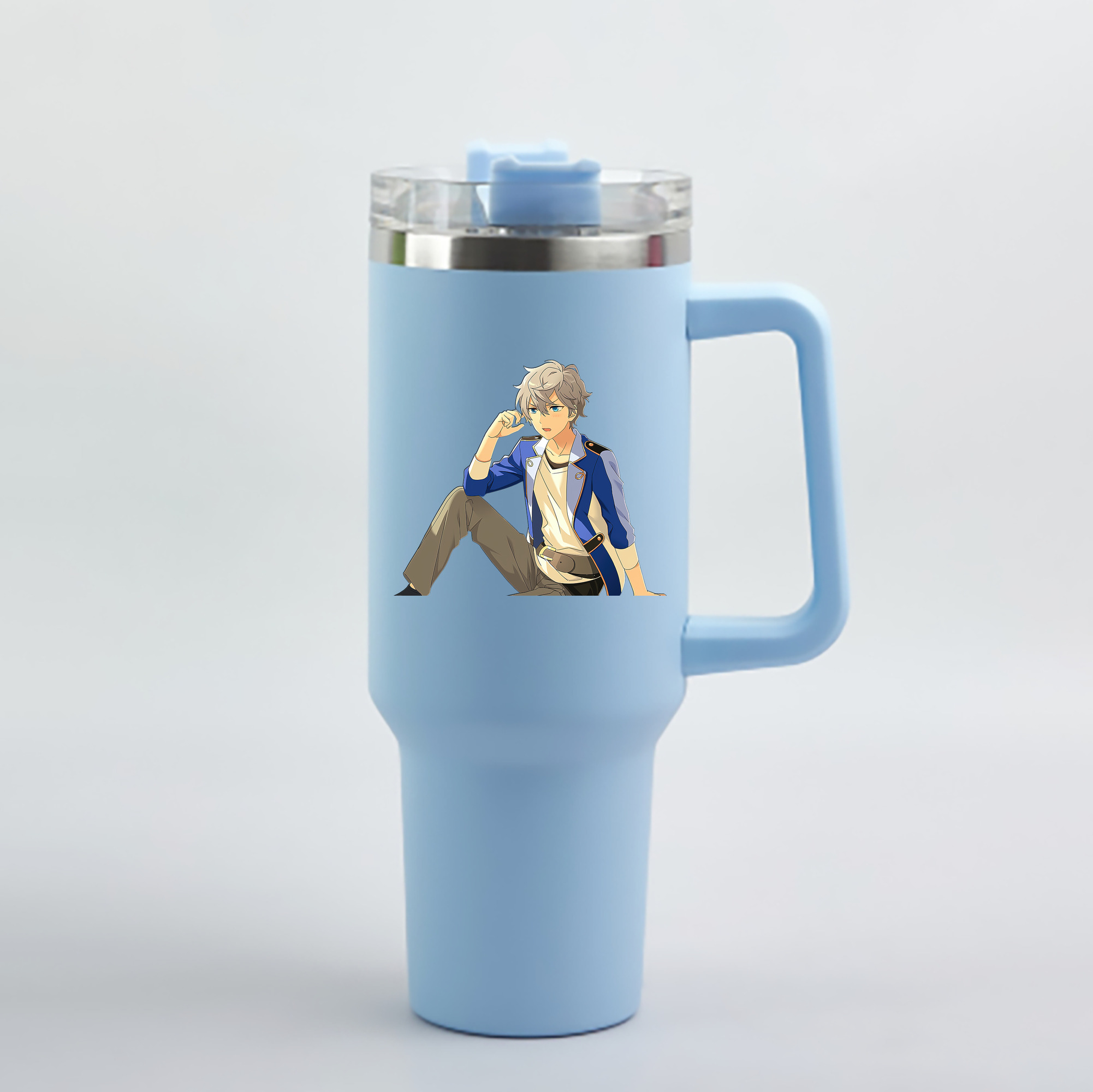 （画像用） あんさんぶるスターズ! Ensemble Stars 1200mL車用タンブラー - クリスタルステッカー（プラスチックストロー付き）