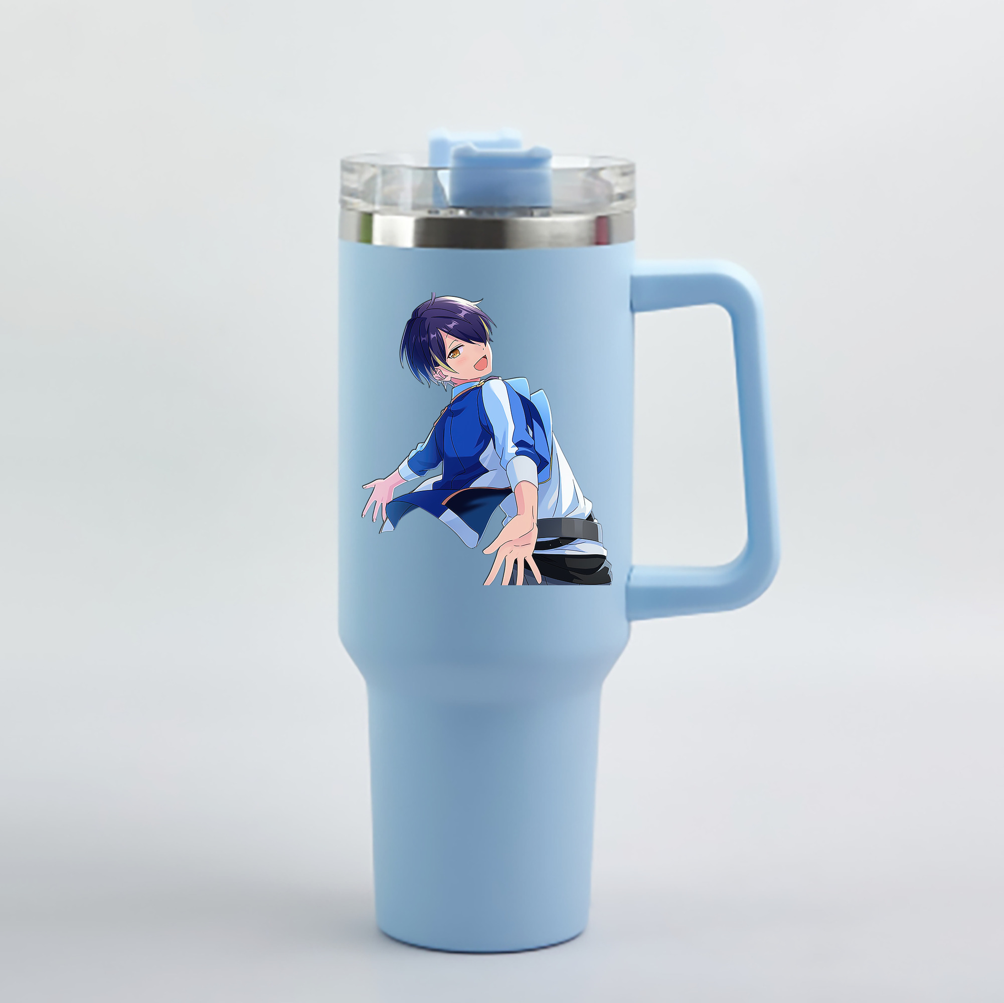 （画像用） あんさんぶるスターズ! Ensemble Stars 1200mL車用タンブラー - クリスタルステッカー（プラスチックストロー付き）