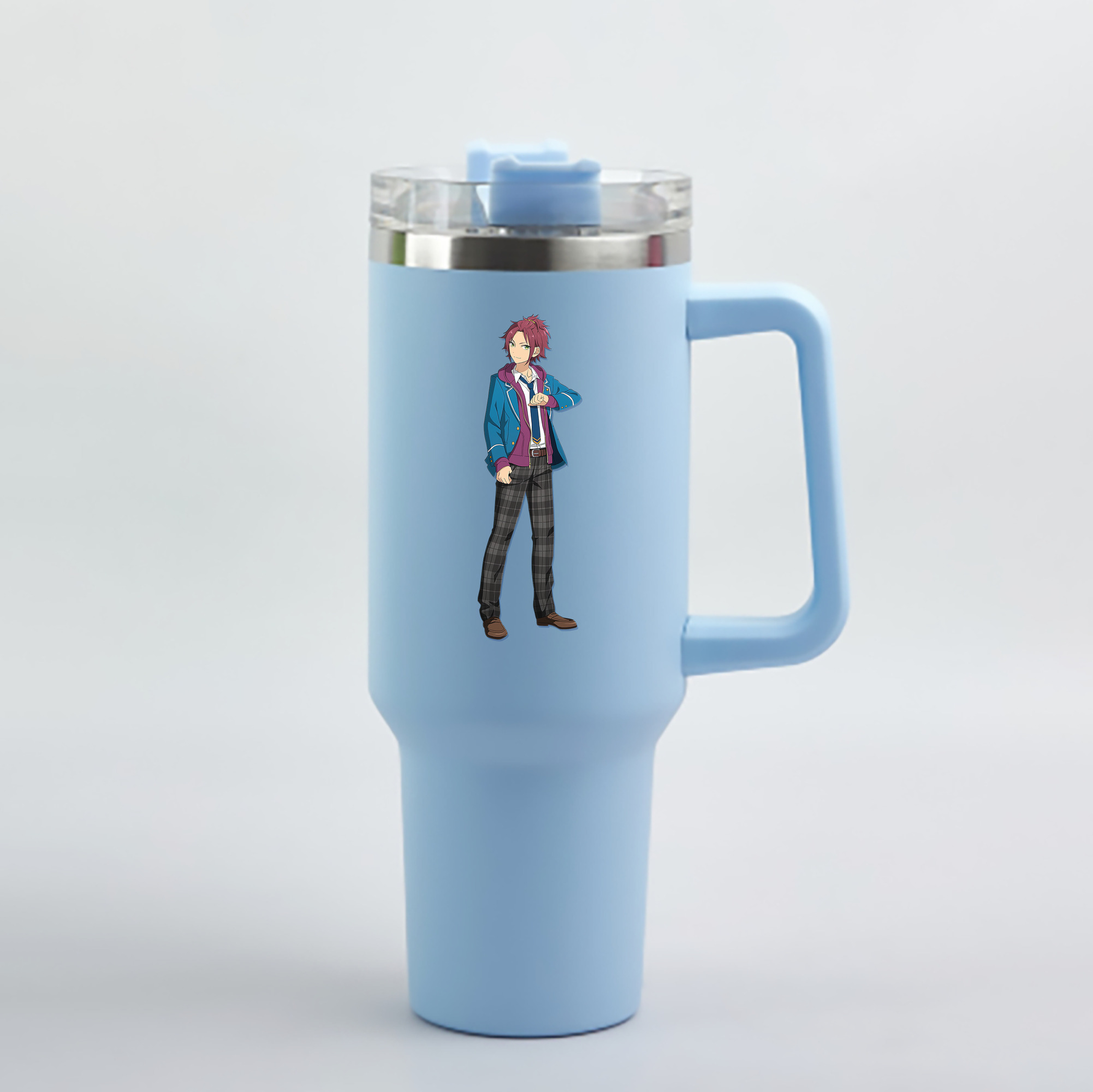 （画像用） あんさんぶるスターズ! Ensemble Stars 1200mL車用タンブラー - クリスタルステッカー（プラスチックストロー付き）