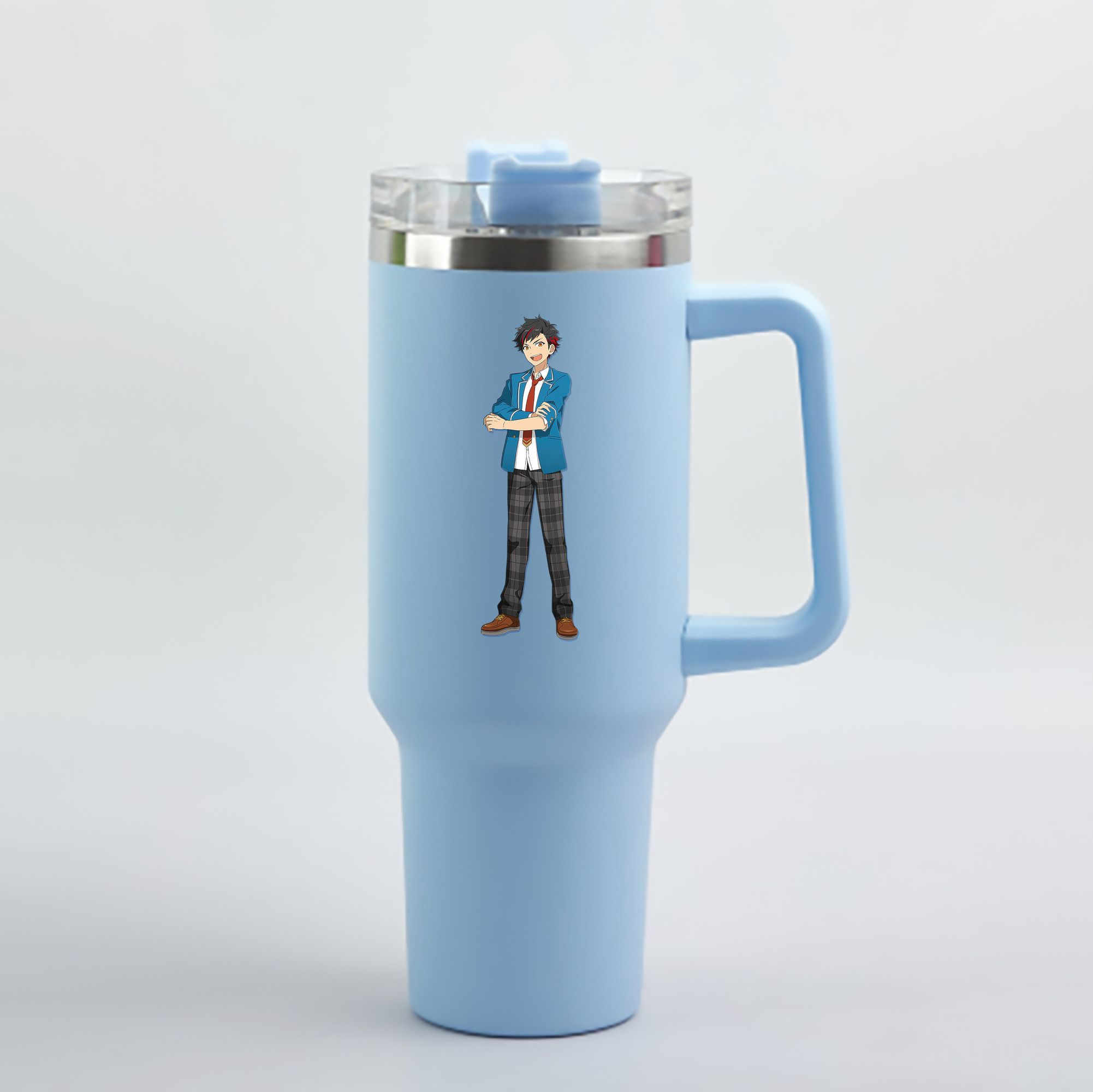 （画像用） あんさんぶるスターズ! Ensemble Stars 1200mL車用タンブラー - クリスタルステッカー（プラスチックストロー付き）