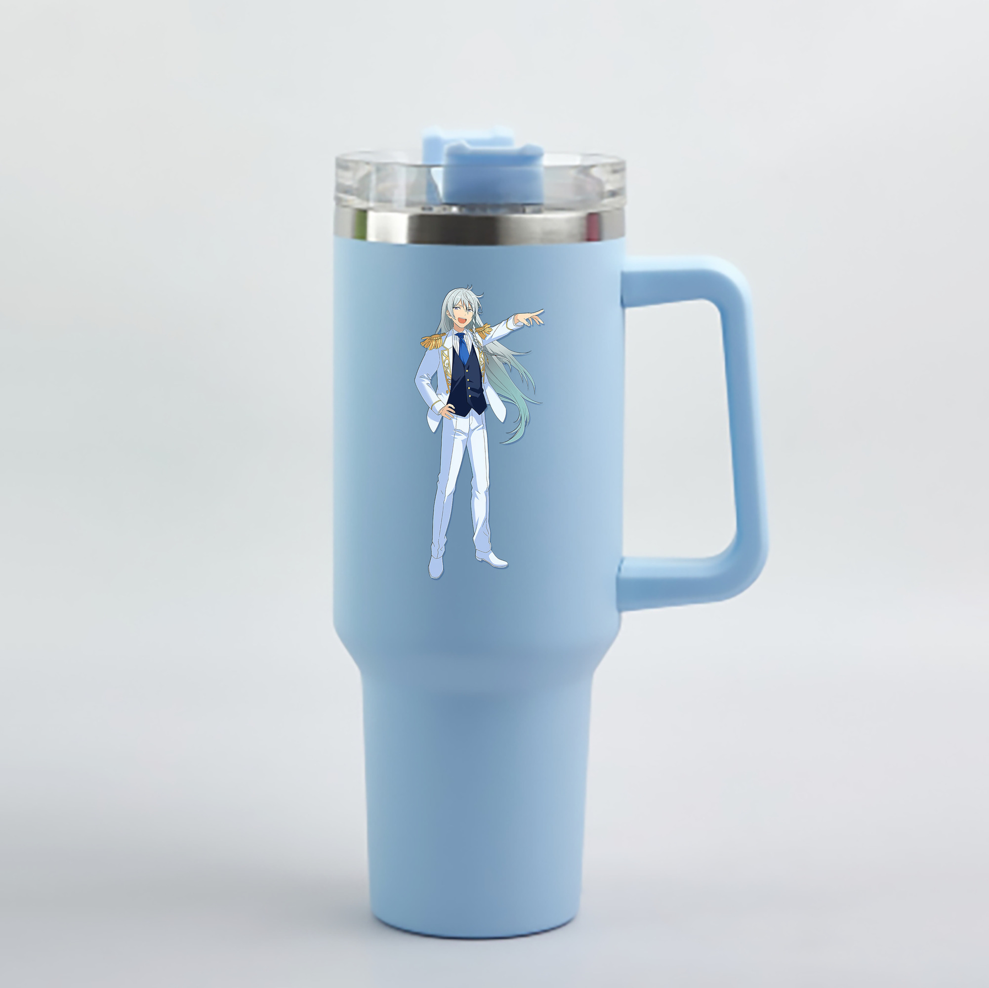 （画像用） あんさんぶるスターズ! Ensemble Stars 1200mL車用タンブラー - クリスタルステッカー（プラスチックストロー付き）