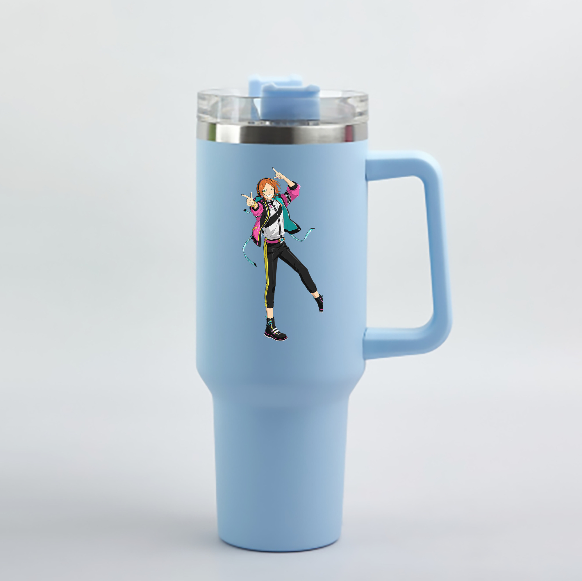 （画像用） あんさんぶるスターズ! Ensemble Stars 1200mL車用タンブラー - クリスタルステッカー（プラスチックストロー付き）