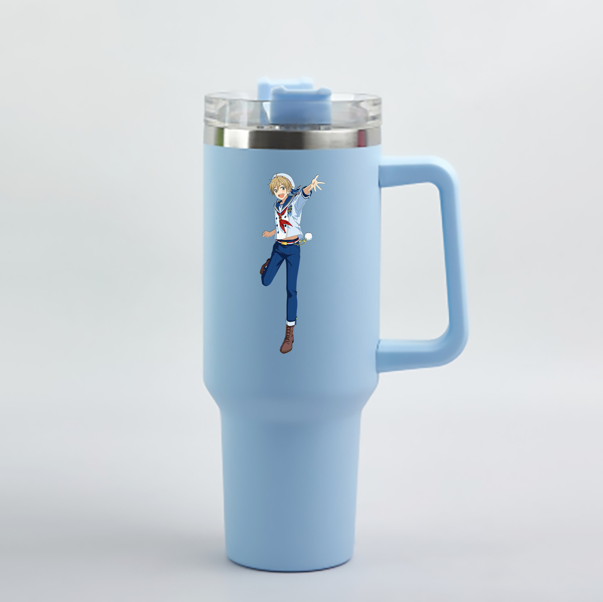 （画像用） あんさんぶるスターズ! Ensemble Stars 1200mL車用タンブラー - クリスタルステッカー（プラスチックストロー付き）