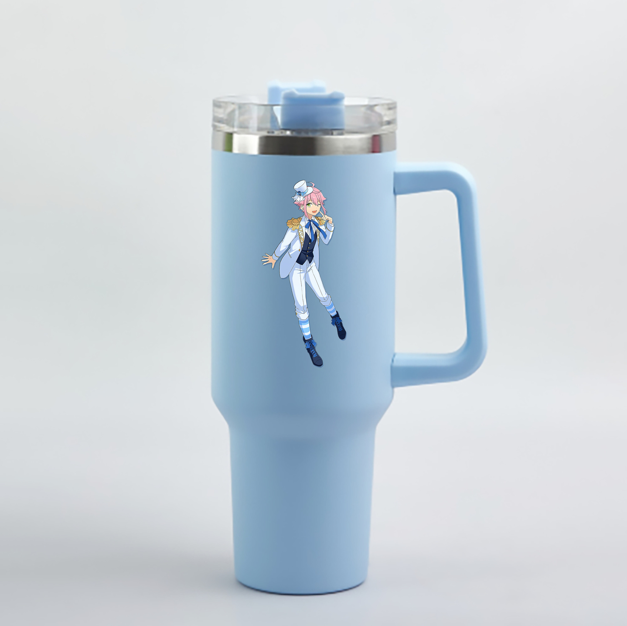 （画像用） あんさんぶるスターズ! Ensemble Stars 1200mL車用タンブラー - クリスタルステッカー（プラスチックストロー付き）