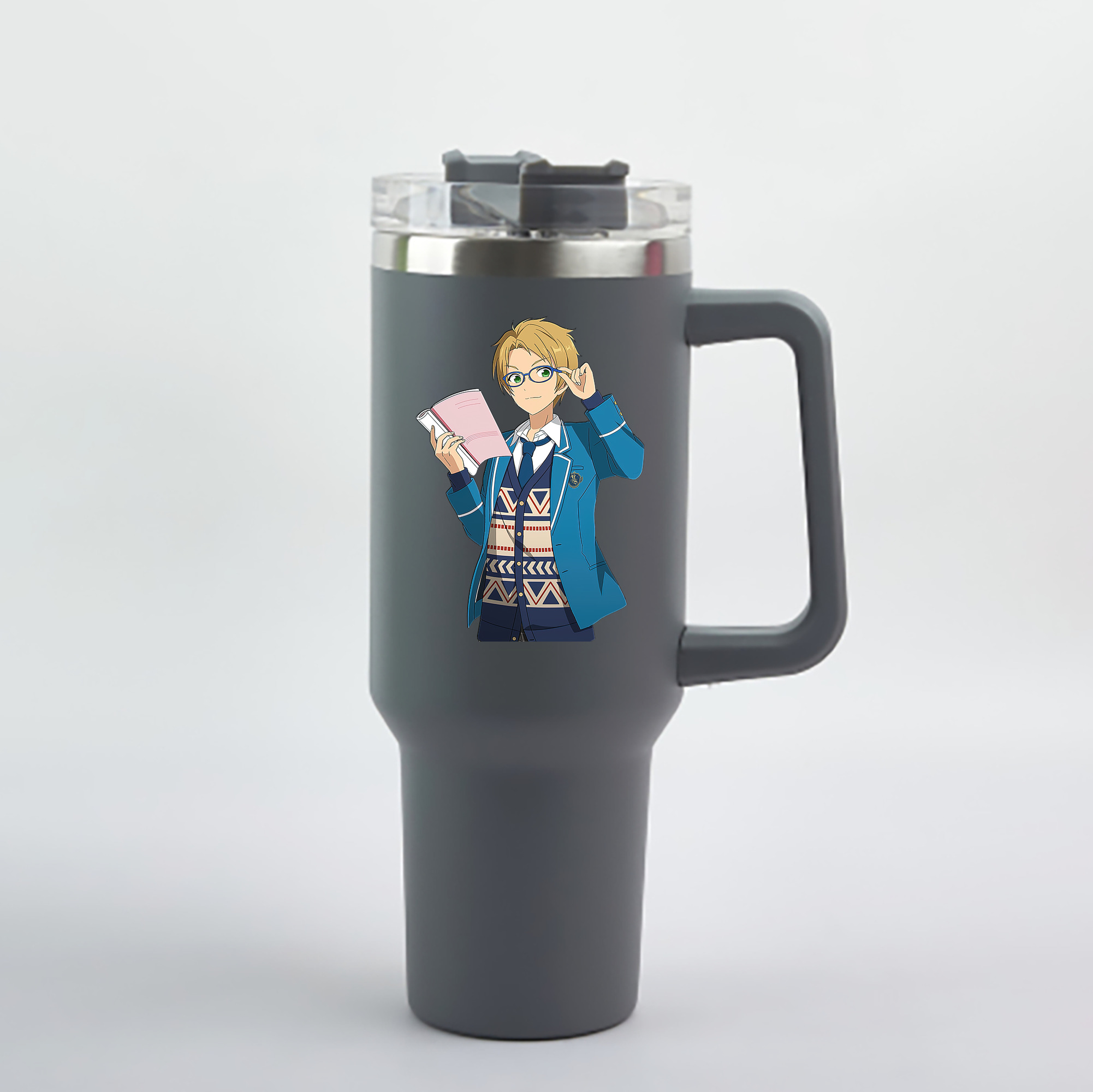 （画像用） あんさんぶるスターズ! Ensemble Stars 1200mL車用タンブラー - クリスタルステッカー（プラスチックストロー付き）