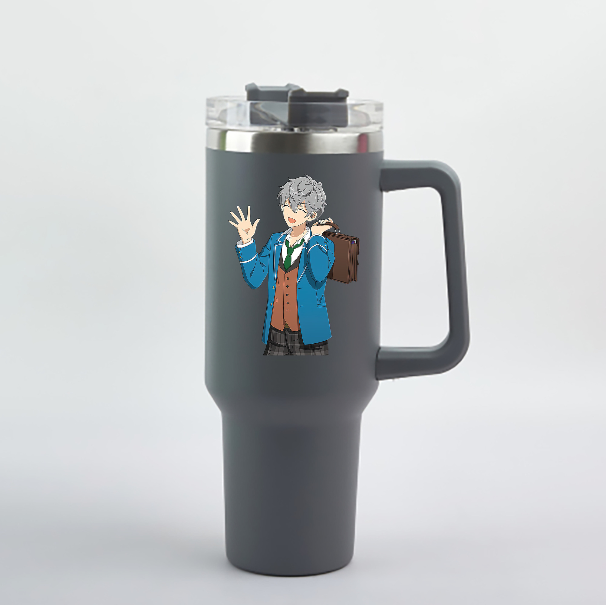 （画像用） あんさんぶるスターズ! Ensemble Stars 1200mL車用タンブラー - クリスタルステッカー（プラスチックストロー付き）