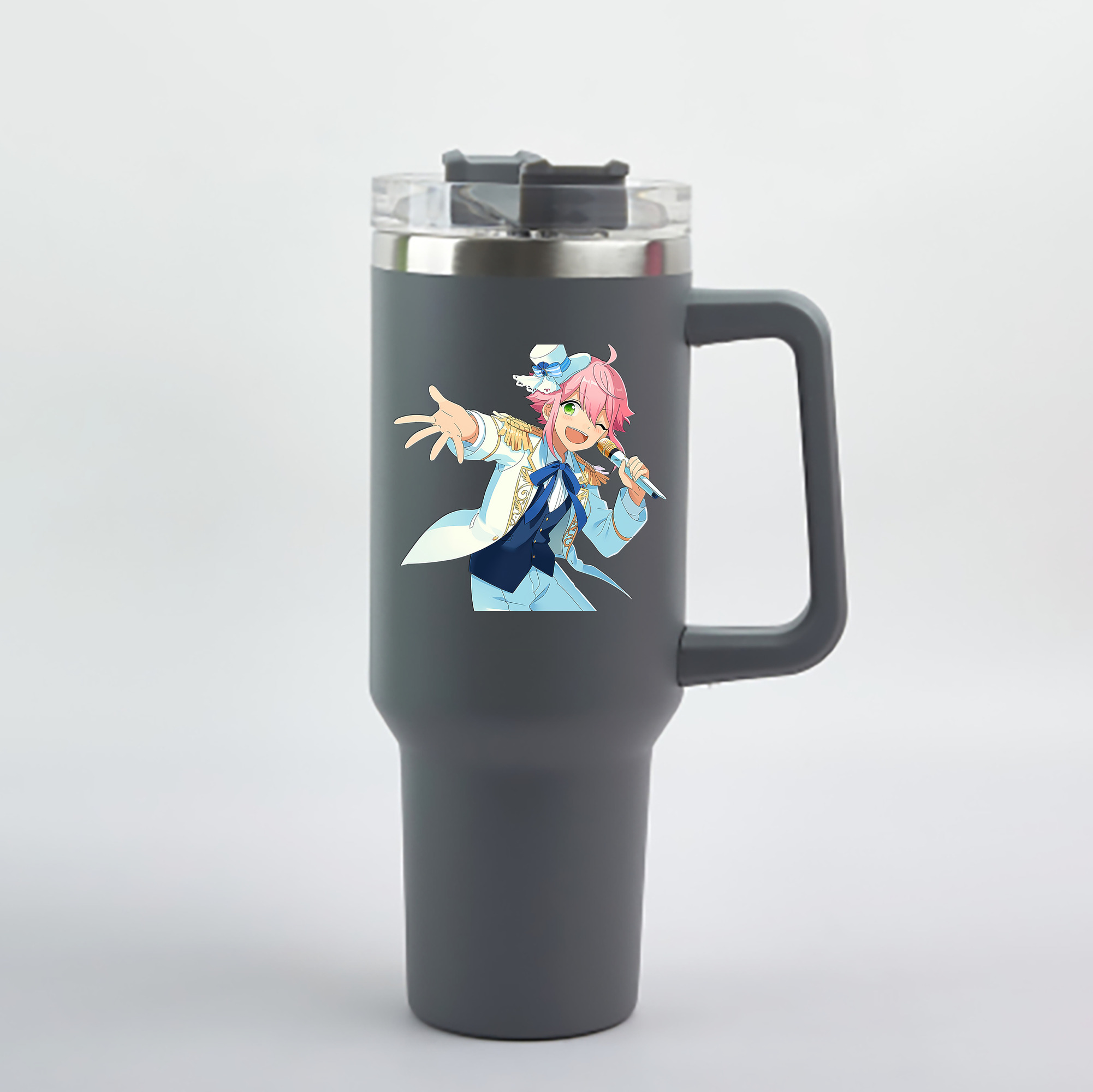 （画像用） あんさんぶるスターズ! Ensemble Stars 1200mL車用タンブラー - クリスタルステッカー（プラスチックストロー付き）