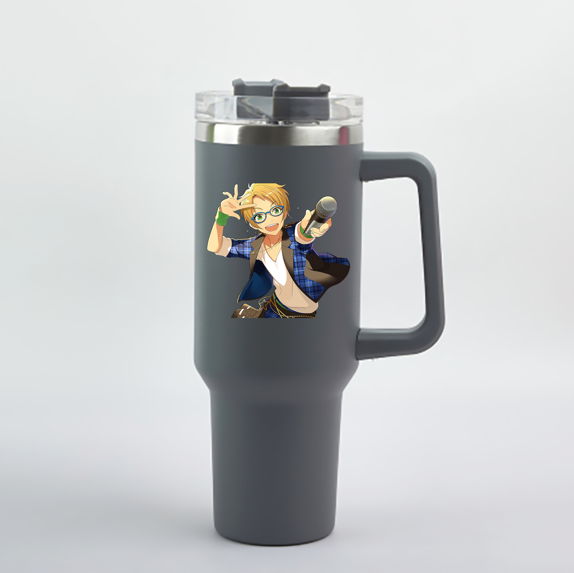 （画像用） あんさんぶるスターズ! Ensemble Stars 1200mL車用タンブラー - クリスタルステッカー（プラスチックストロー付き）