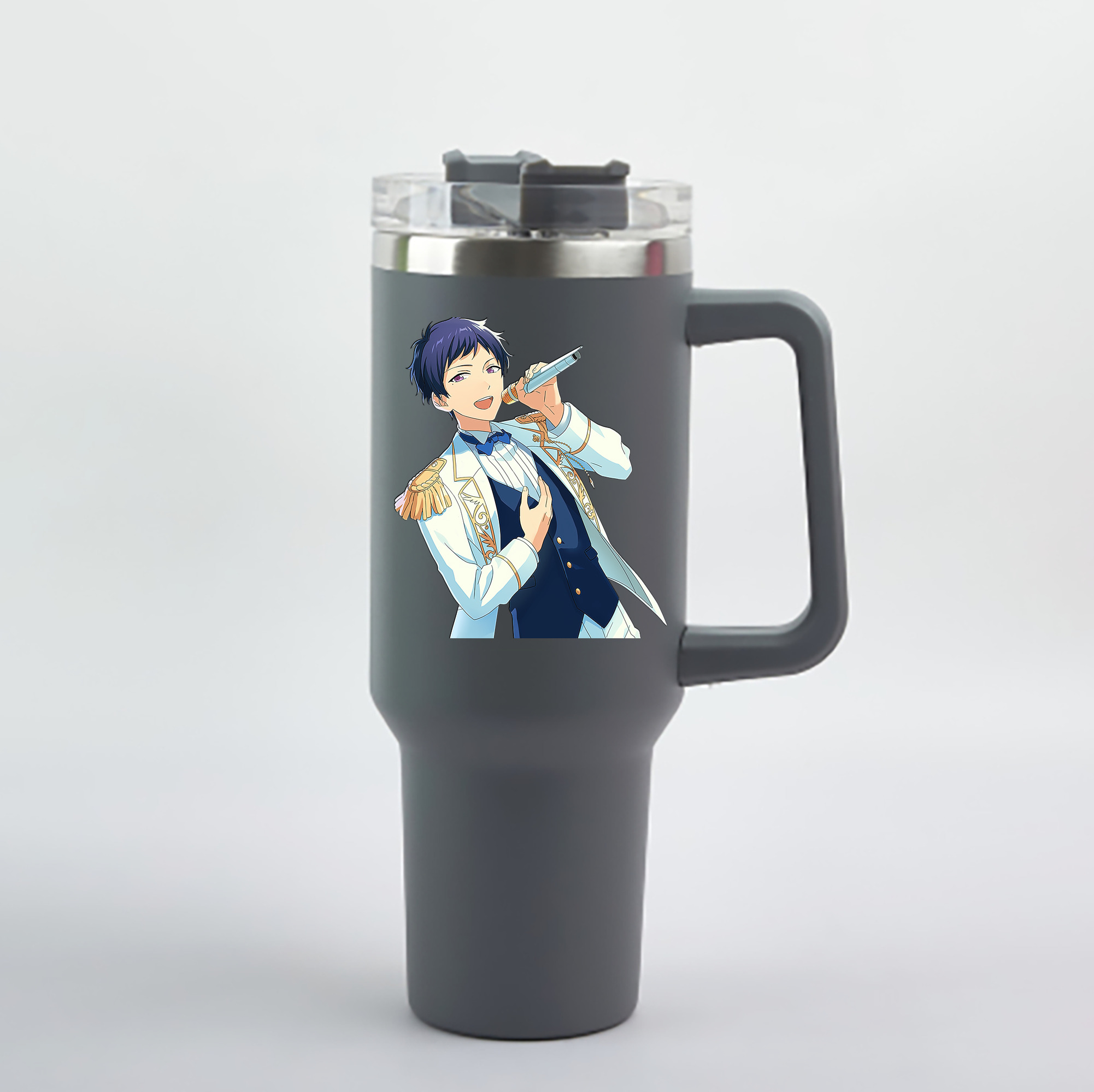 （画像用） あんさんぶるスターズ! Ensemble Stars 1200mL車用タンブラー - クリスタルステッカー（プラスチックストロー付き）