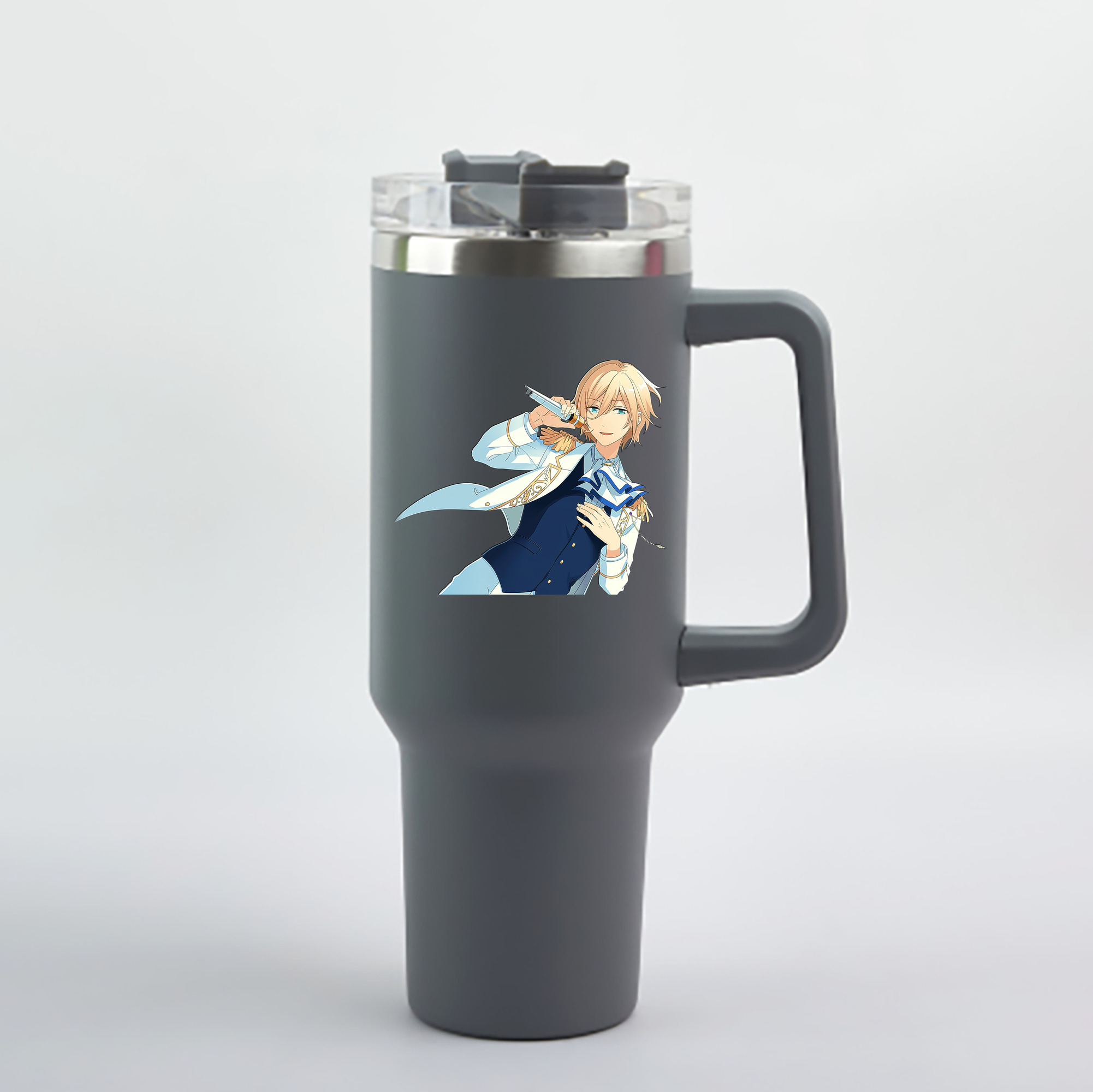 （画像用） あんさんぶるスターズ! Ensemble Stars 1200mL車用タンブラー - クリスタルステッカー（プラスチックストロー付き）