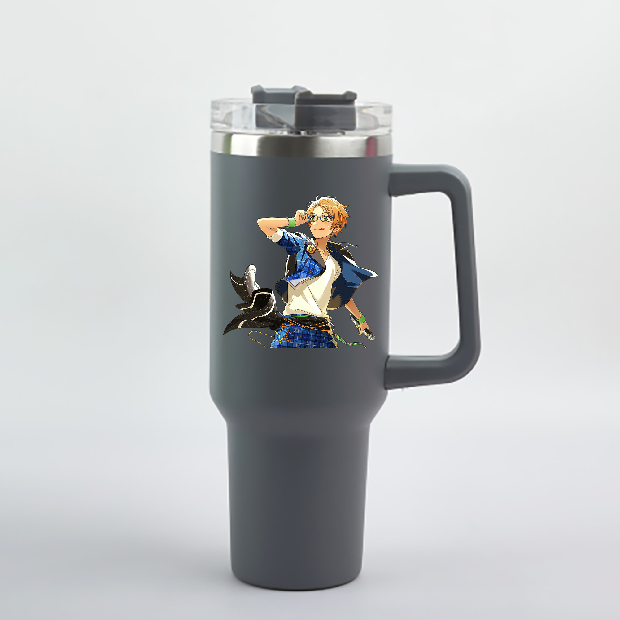 （画像用） あんさんぶるスターズ! Ensemble Stars 1200mL車用タンブラー - クリスタルステッカー（プラスチックストロー付き）