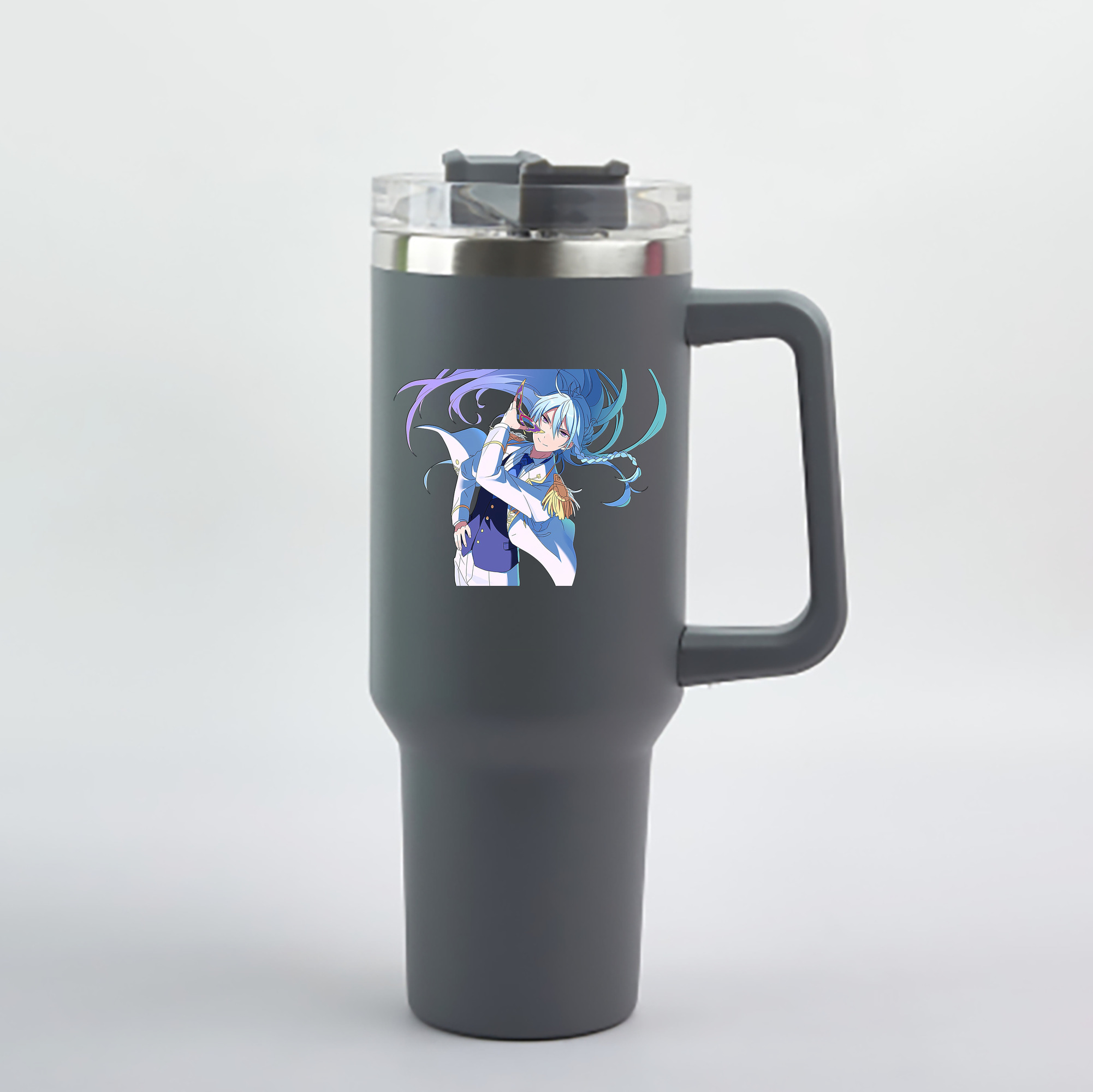 （画像用） あんさんぶるスターズ! Ensemble Stars 1200mL車用タンブラー - クリスタルステッカー（プラスチックストロー付き）