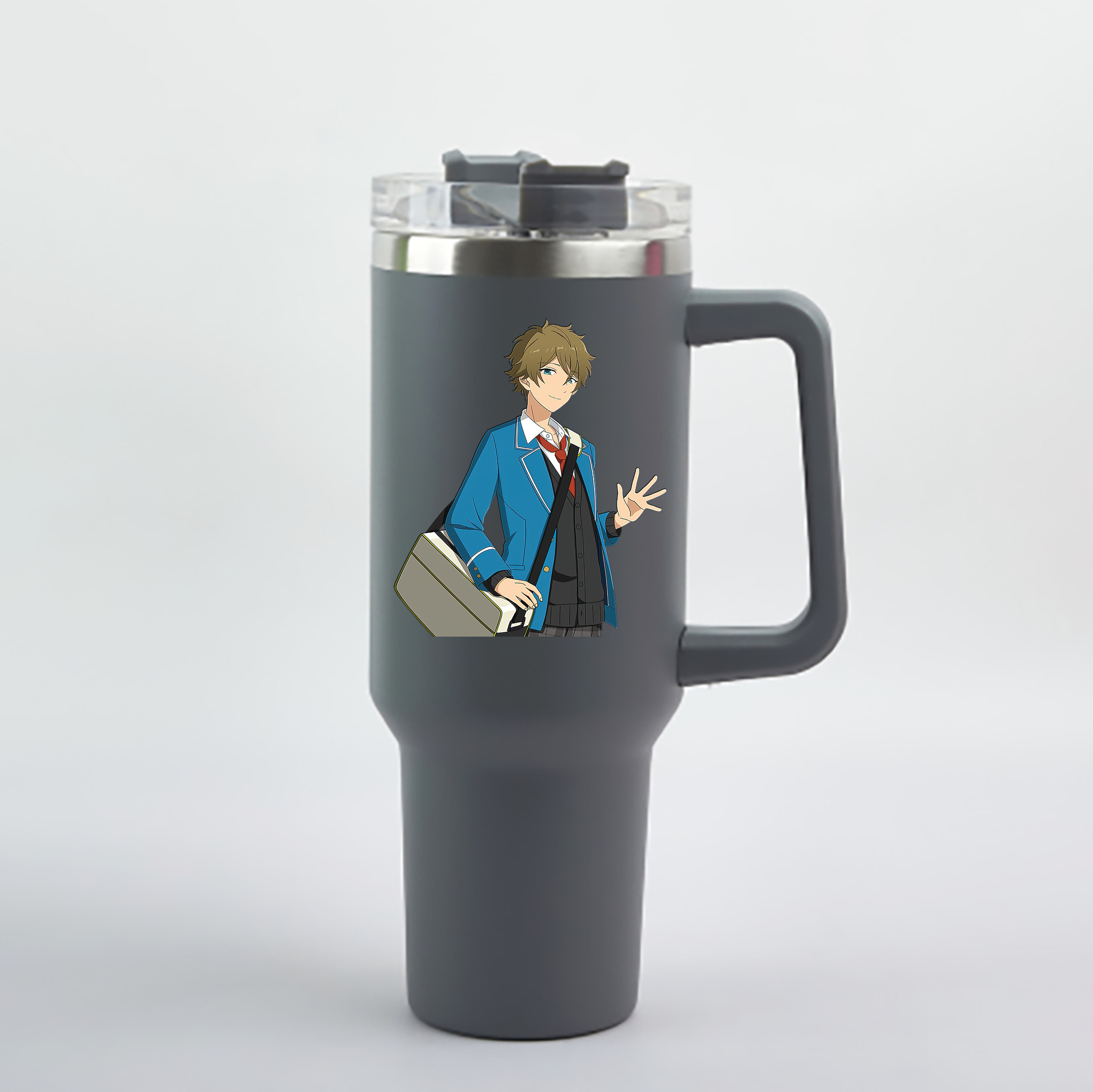 （画像用） あんさんぶるスターズ! Ensemble Stars 1200mL車用タンブラー - クリスタルステッカー（プラスチックストロー付き）