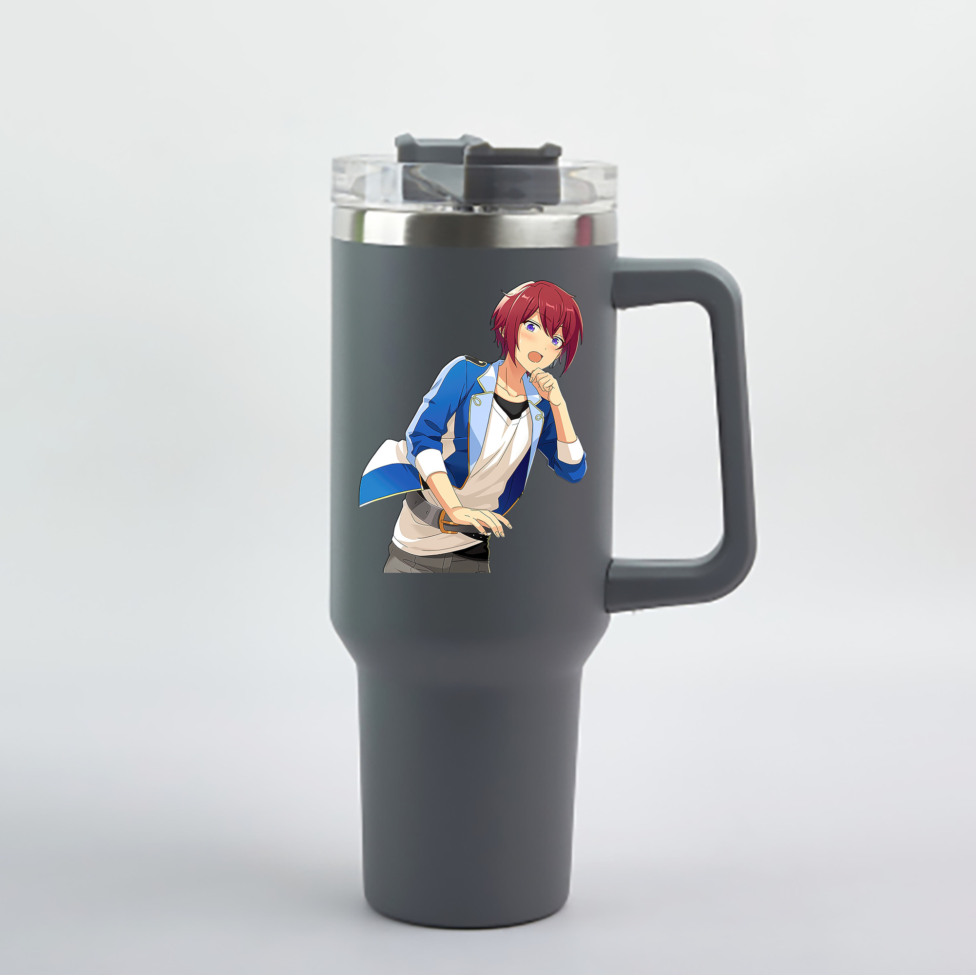 （画像用） あんさんぶるスターズ! Ensemble Stars 1200mL車用タンブラー - クリスタルステッカー（プラスチックストロー付き）