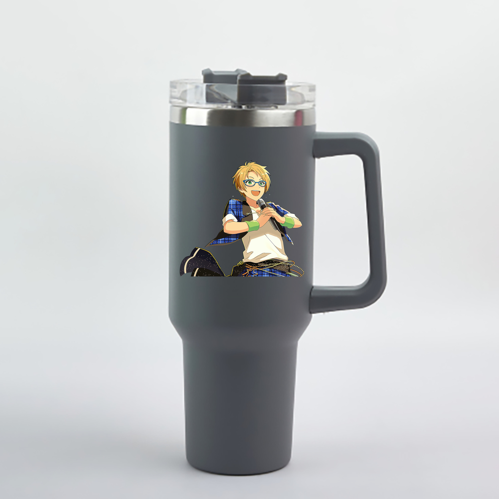 （画像用） あんさんぶるスターズ! Ensemble Stars 1200mL車用タンブラー - クリスタルステッカー（プラスチックストロー付き）