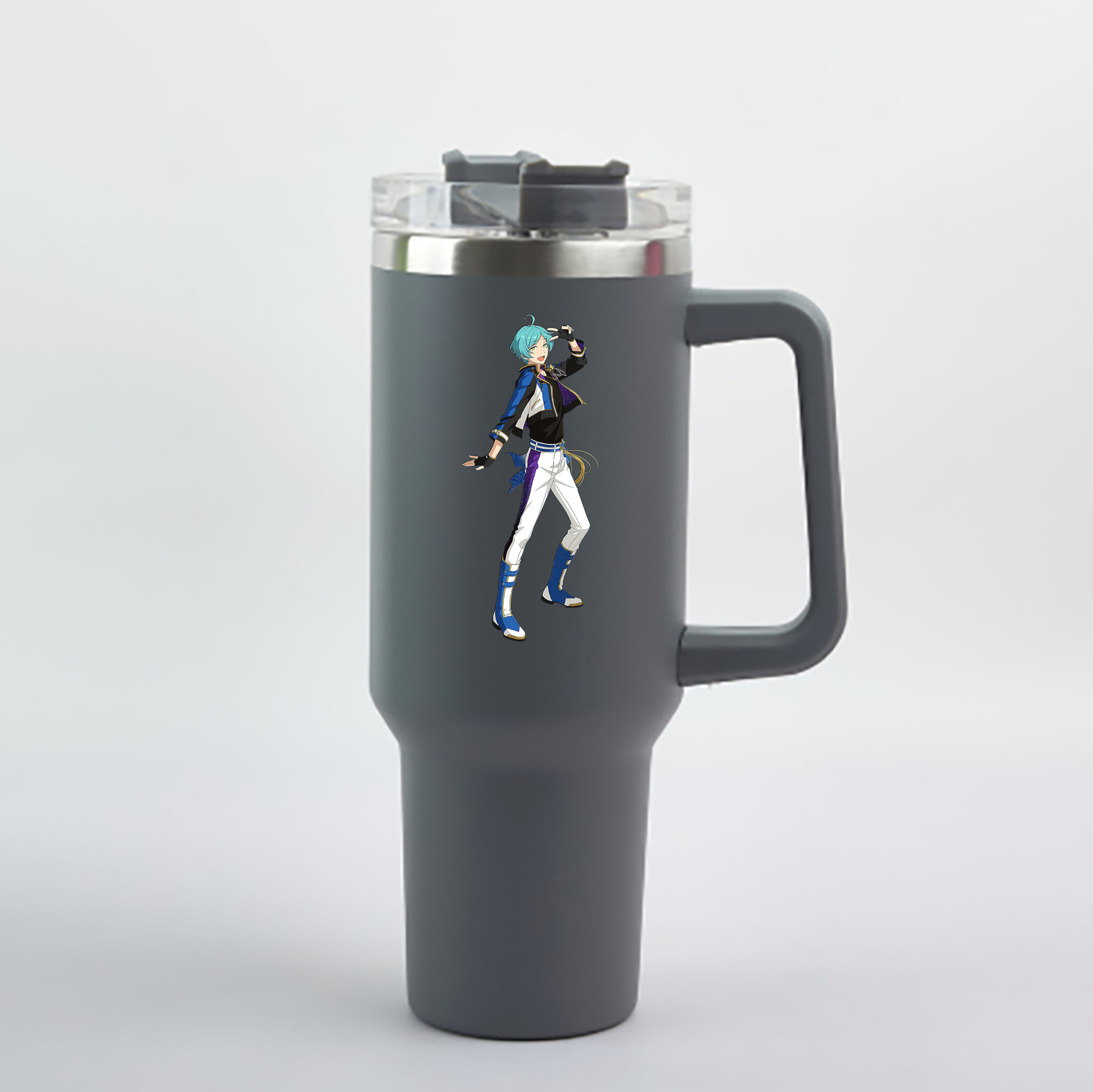 （画像用） あんさんぶるスターズ! Ensemble Stars 1200mL車用タンブラー - クリスタルステッカー（プラスチックストロー付き）