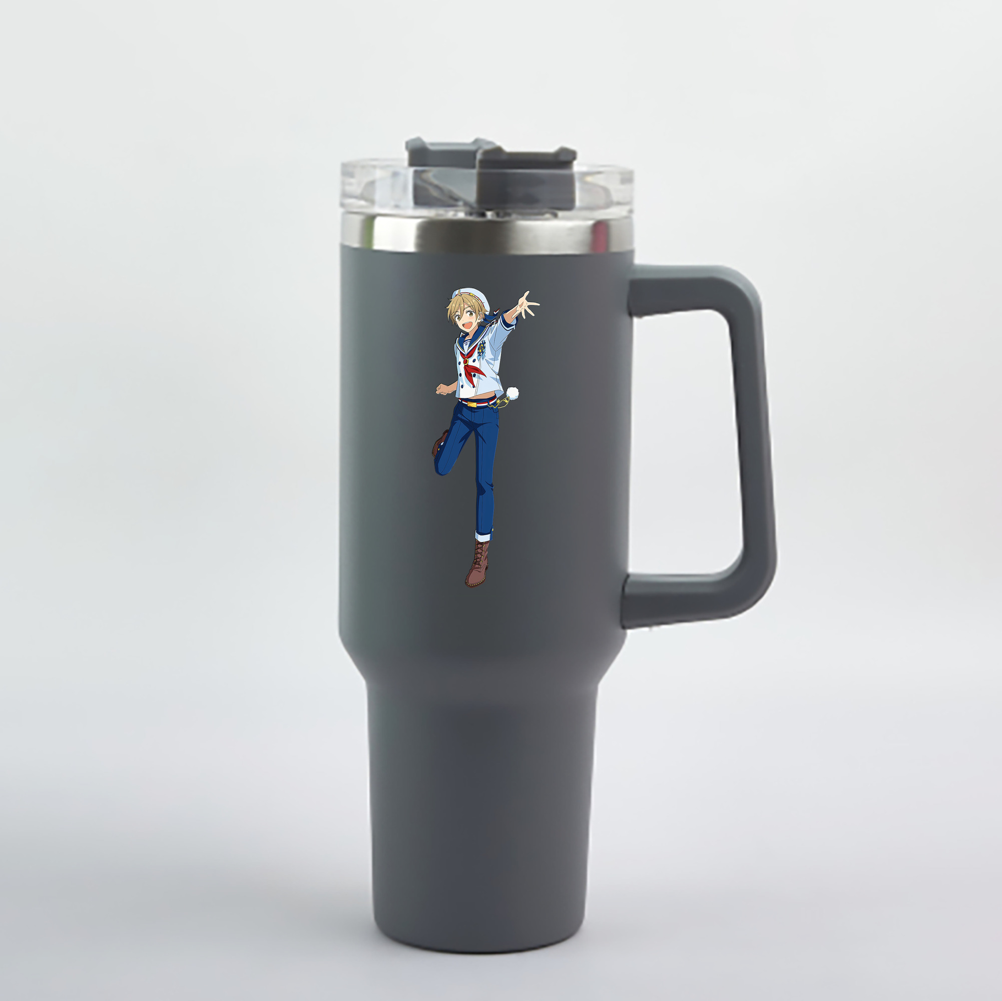 （画像用） あんさんぶるスターズ! Ensemble Stars 1200mL車用タンブラー - クリスタルステッカー（プラスチックストロー付き）