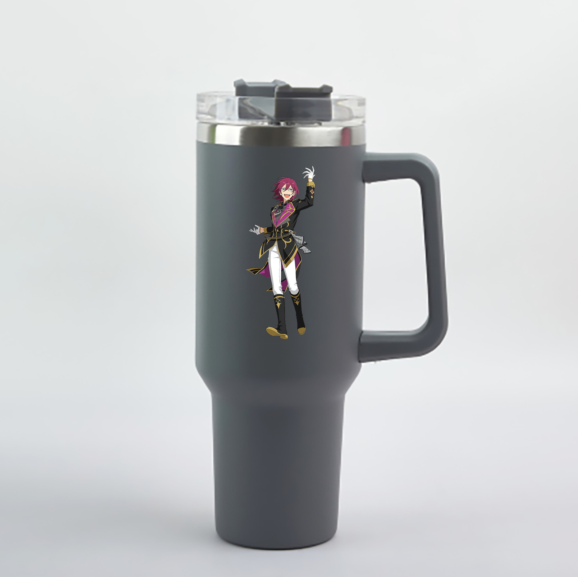 （画像用） あんさんぶるスターズ! Ensemble Stars 1200mL車用タンブラー - クリスタルステッカー（プラスチックストロー付き）