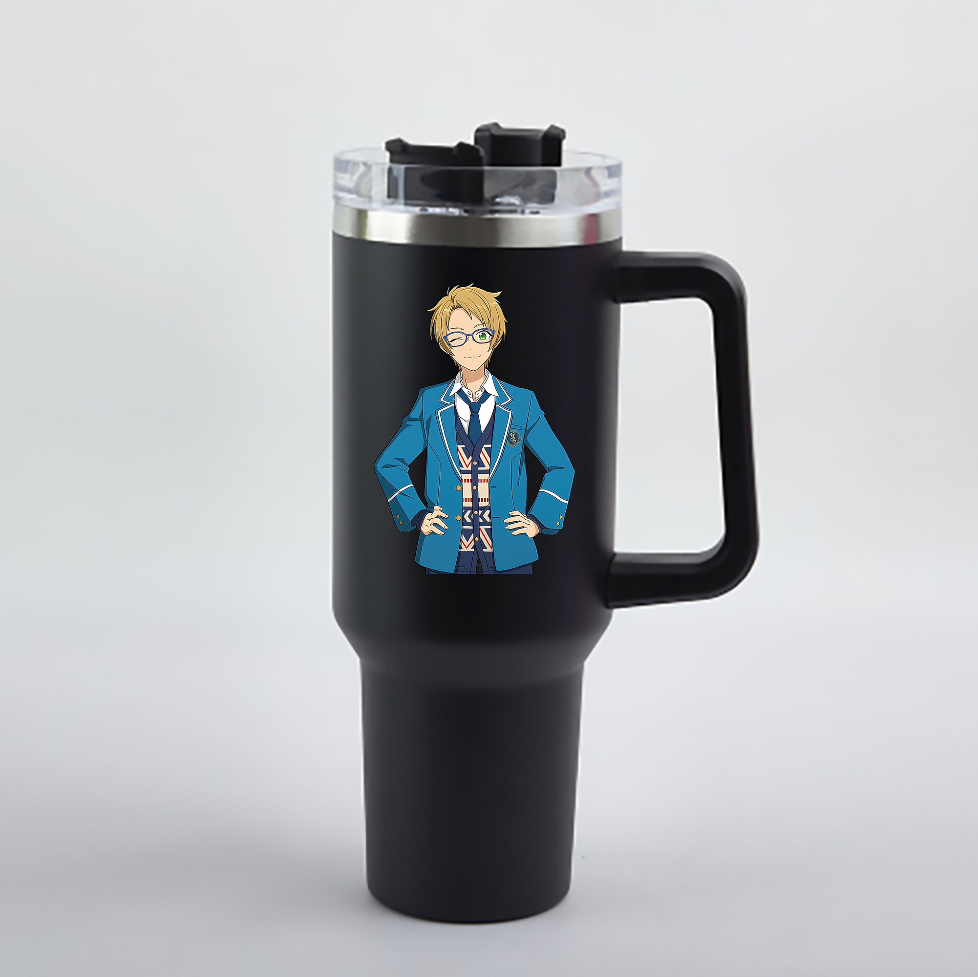 （画像用） あんさんぶるスターズ! Ensemble Stars 1200mL車用タンブラー - クリスタルステッカー（プラスチックストロー付き）