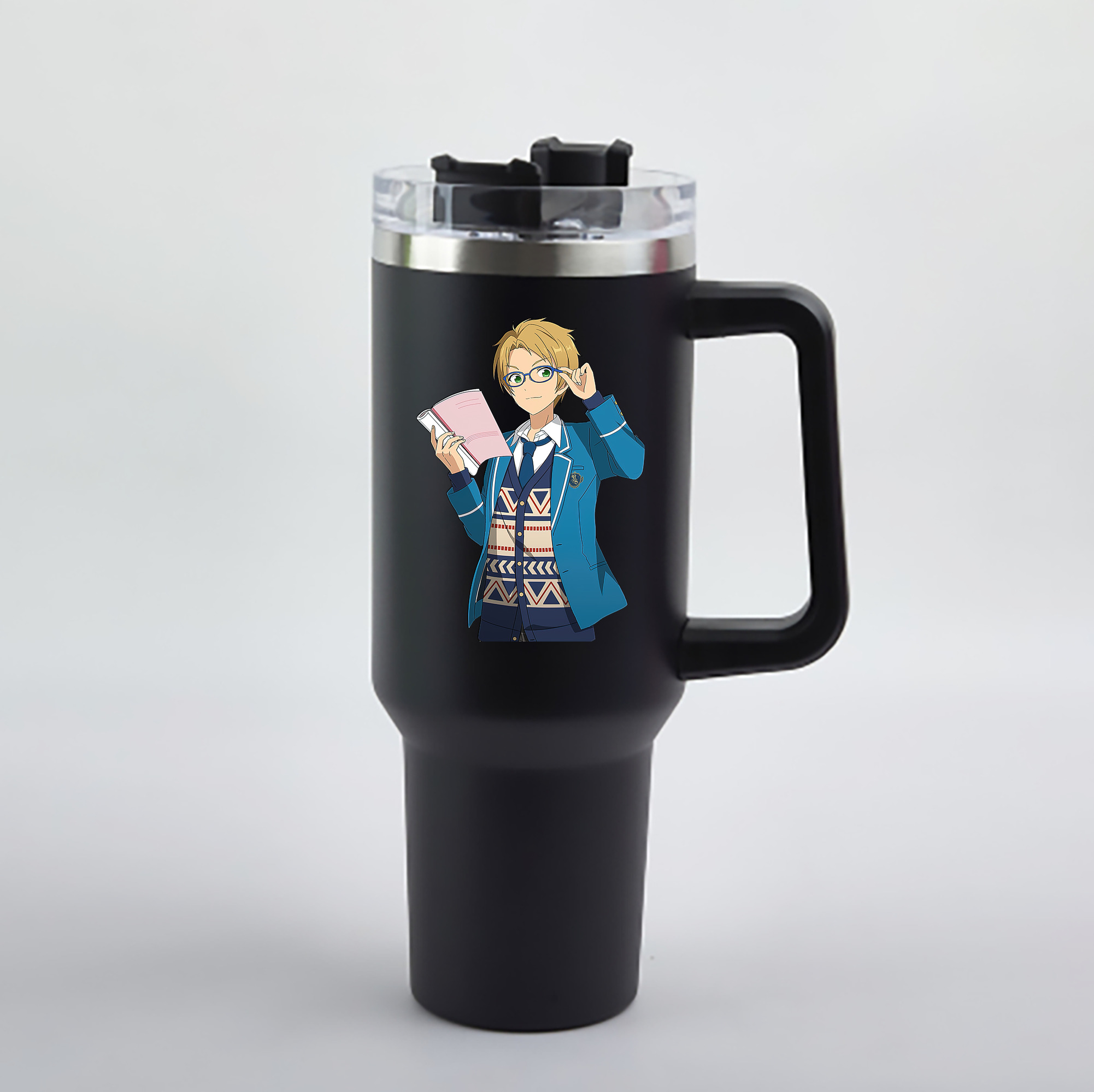 （画像用） あんさんぶるスターズ! Ensemble Stars 1200mL車用タンブラー - クリスタルステッカー（プラスチックストロー付き）