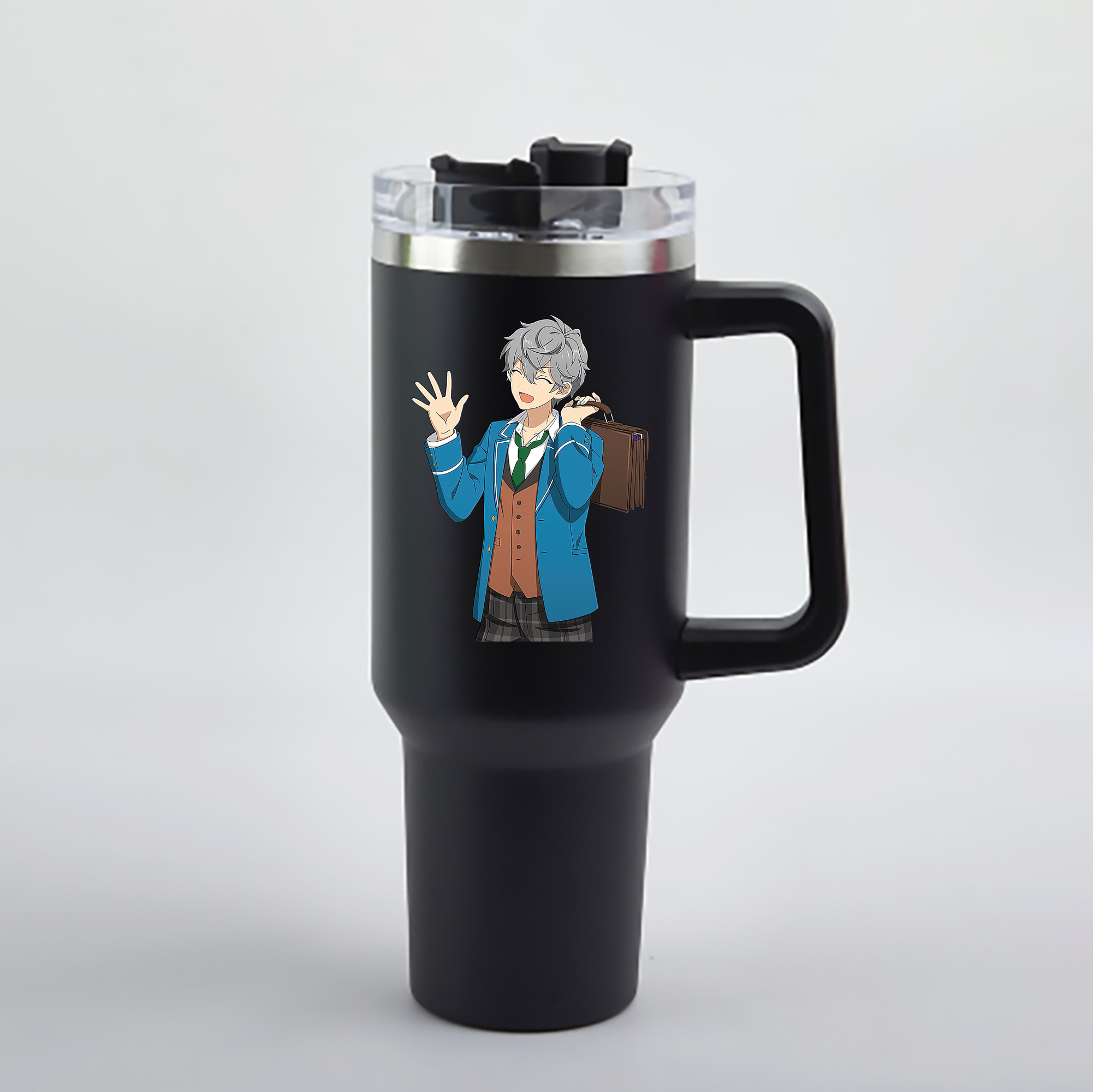 （画像用） あんさんぶるスターズ! Ensemble Stars 1200mL車用タンブラー - クリスタルステッカー（プラスチックストロー付き）