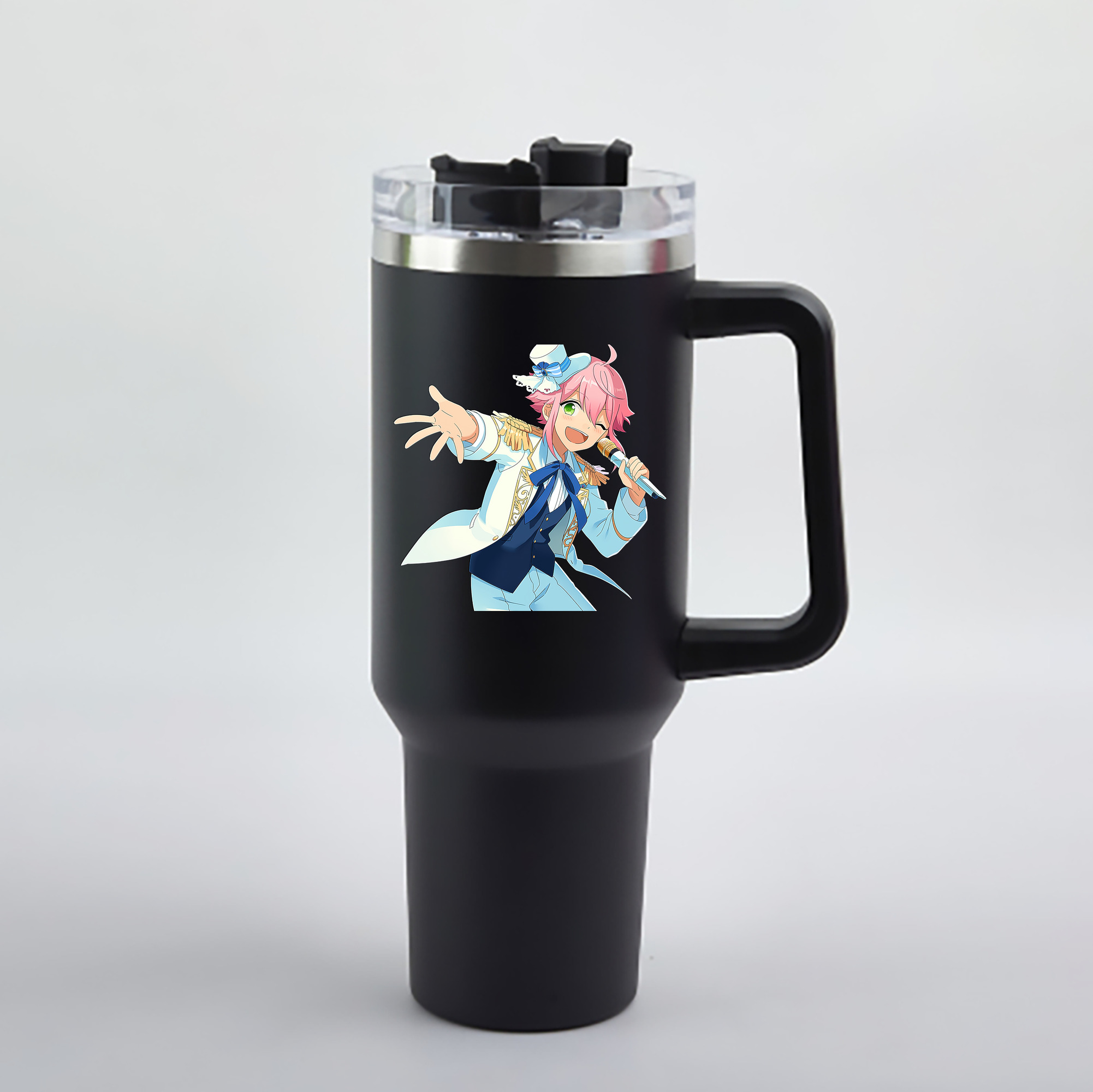 （画像用） あんさんぶるスターズ! Ensemble Stars 1200mL車用タンブラー - クリスタルステッカー（プラスチックストロー付き）