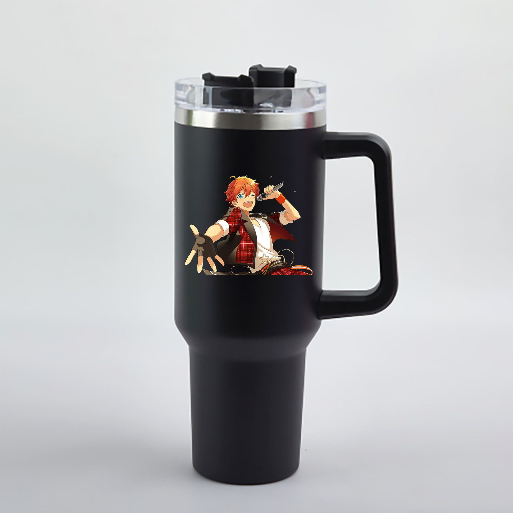 （画像用） あんさんぶるスターズ! Ensemble Stars 1200mL車用タンブラー - クリスタルステッカー（プラスチックストロー付き）