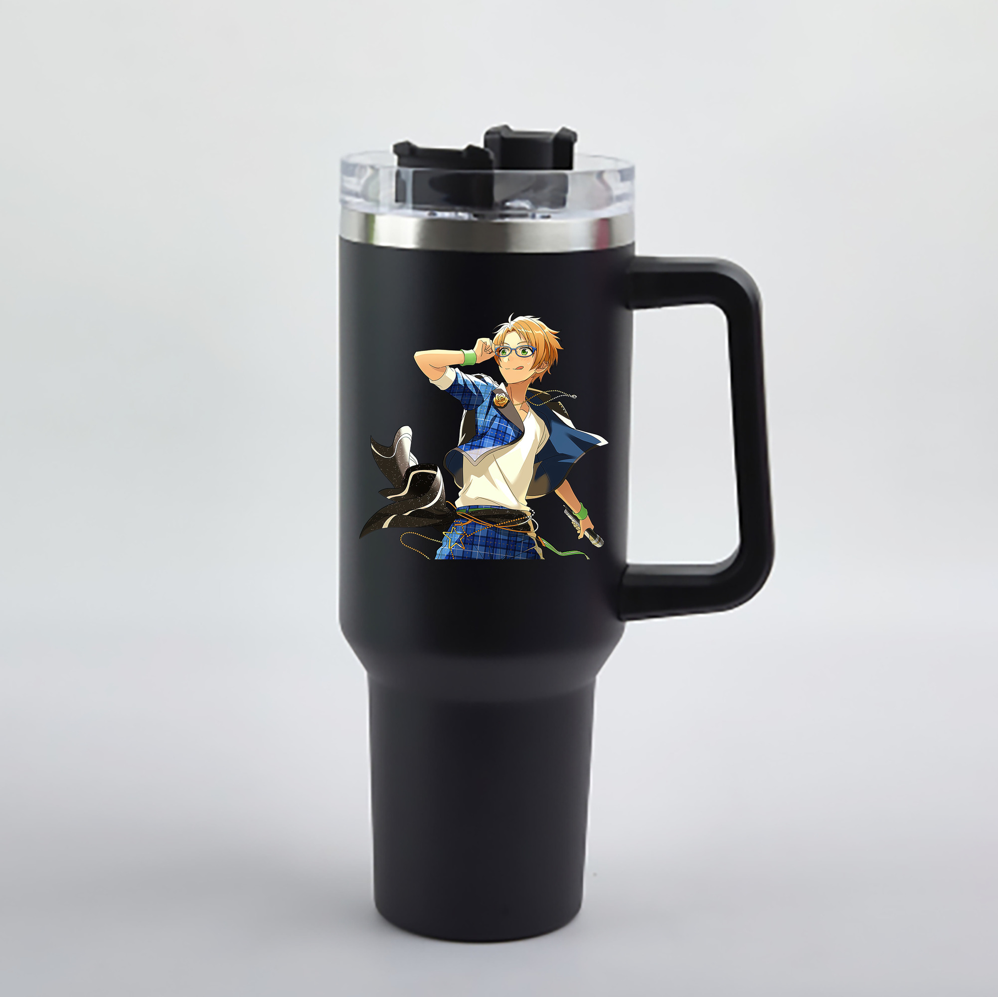 （画像用） あんさんぶるスターズ! Ensemble Stars 1200mL車用タンブラー - クリスタルステッカー（プラスチックストロー付き）