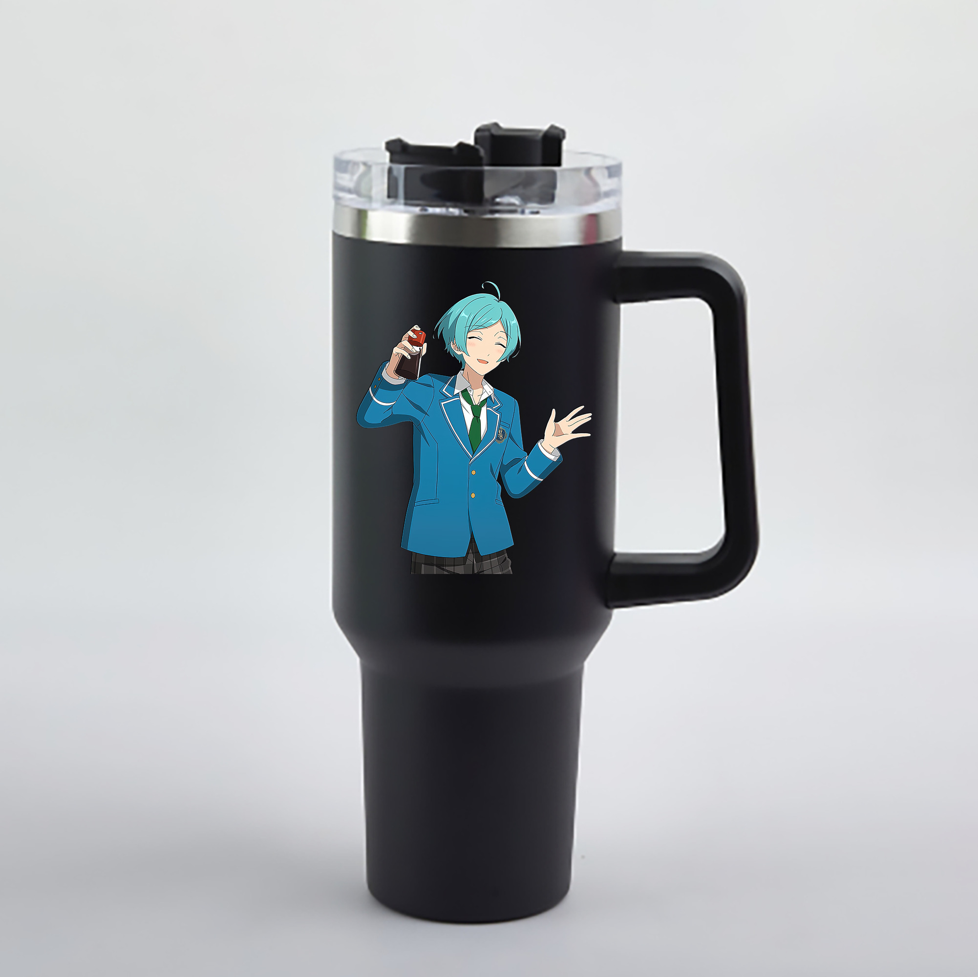 （画像用） あんさんぶるスターズ! Ensemble Stars 1200mL車用タンブラー - クリスタルステッカー（プラスチックストロー付き）