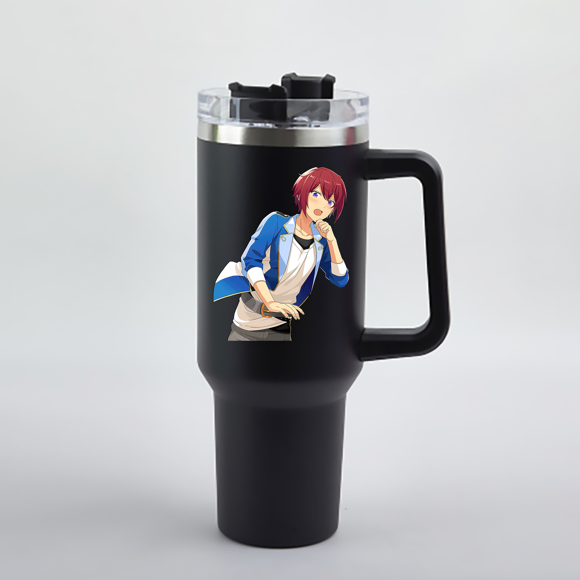 （画像用） あんさんぶるスターズ! Ensemble Stars 1200mL車用タンブラー - クリスタルステッカー（プラスチックストロー付き）