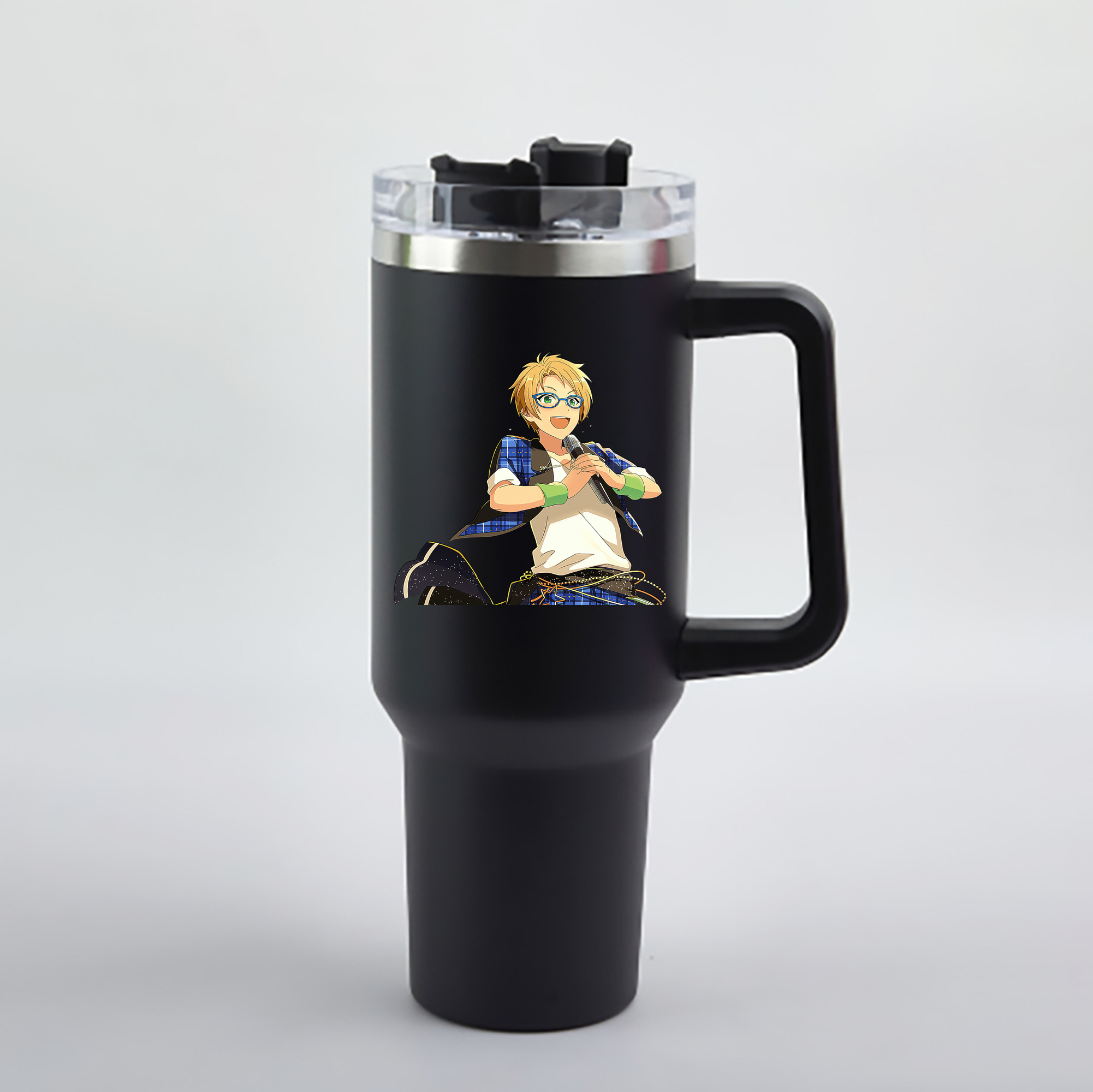 （画像用） あんさんぶるスターズ! Ensemble Stars 1200mL車用タンブラー - クリスタルステッカー（プラスチックストロー付き）