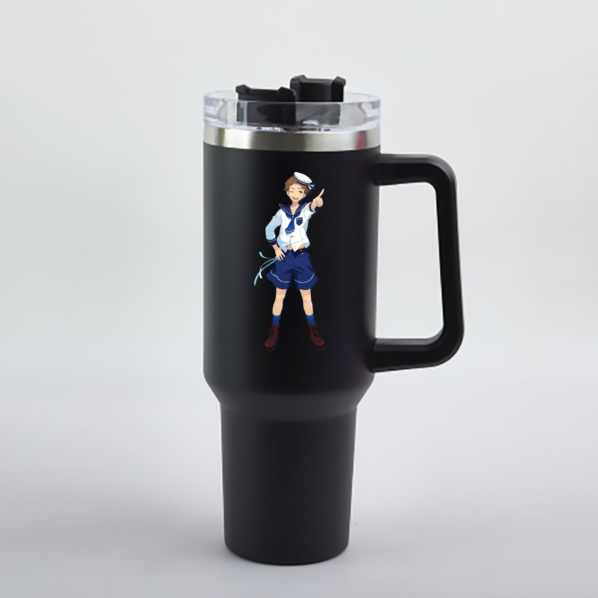 （画像用） あんさんぶるスターズ! Ensemble Stars 1200mL車用タンブラー - クリスタルステッカー（プラスチックストロー付き）