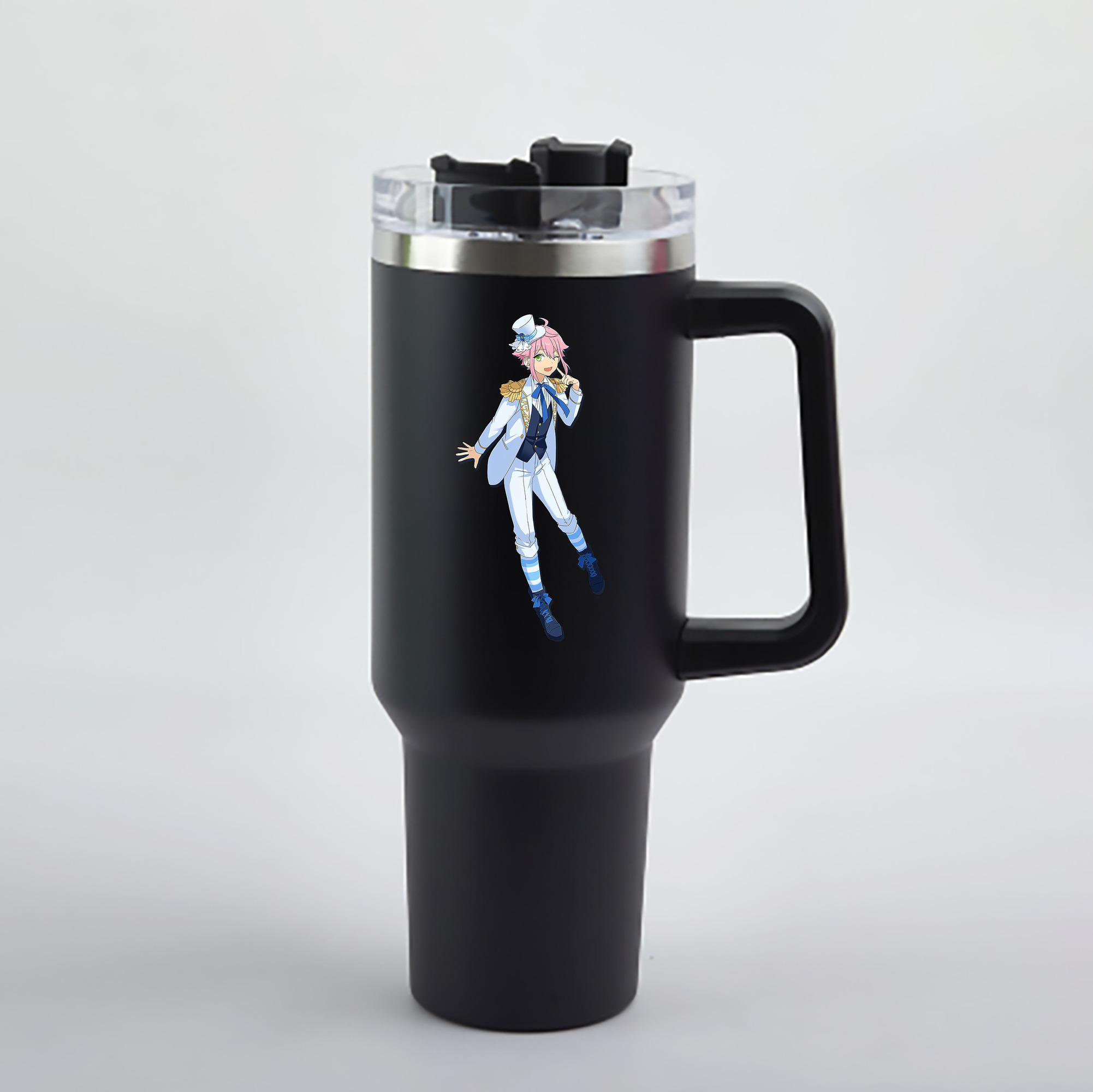 （画像用） あんさんぶるスターズ! Ensemble Stars 1200mL車用タンブラー - クリスタルステッカー（プラスチックストロー付き）