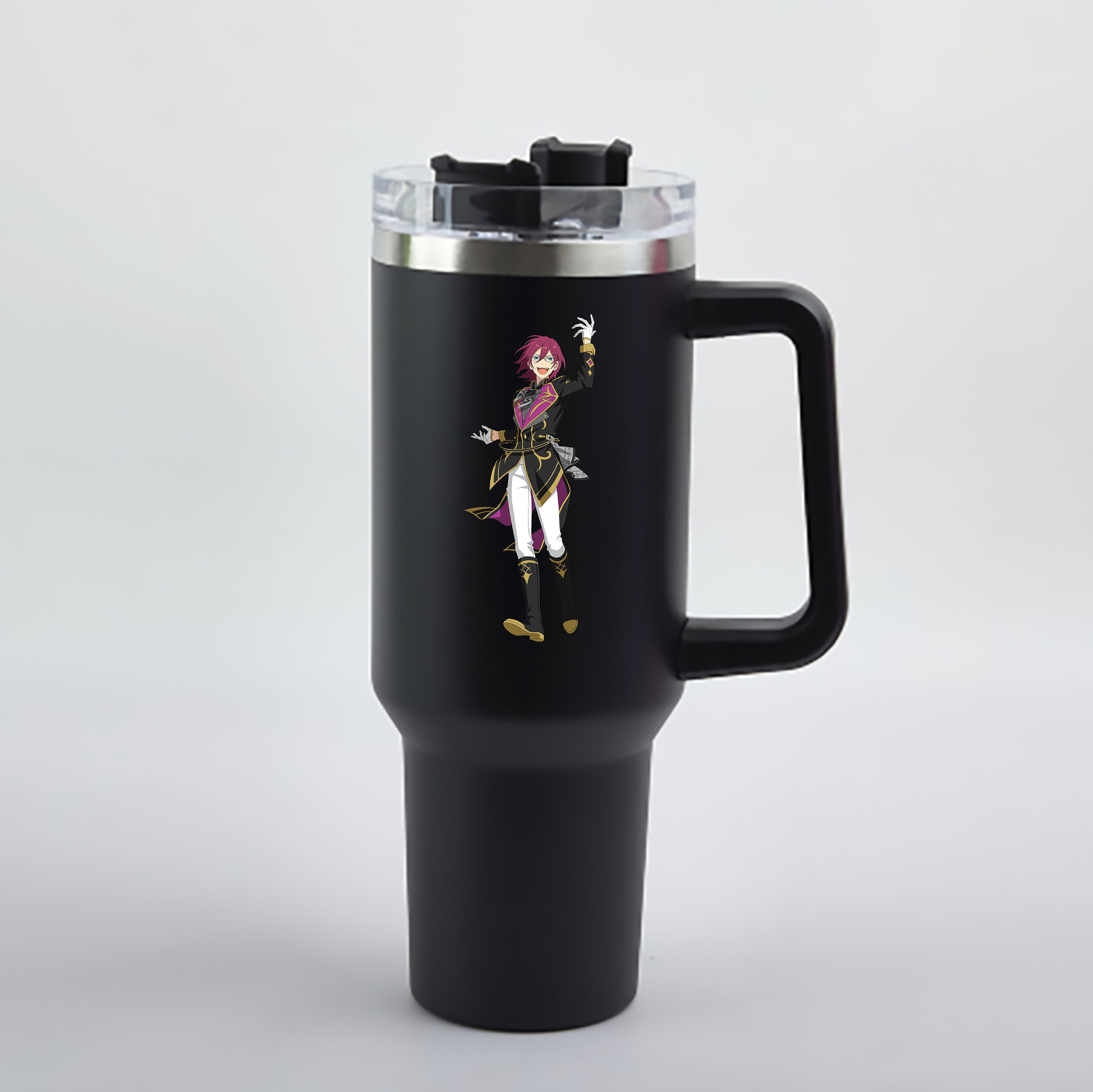 （画像用） あんさんぶるスターズ! Ensemble Stars 1200mL車用タンブラー - クリスタルステッカー（プラスチックストロー付き）