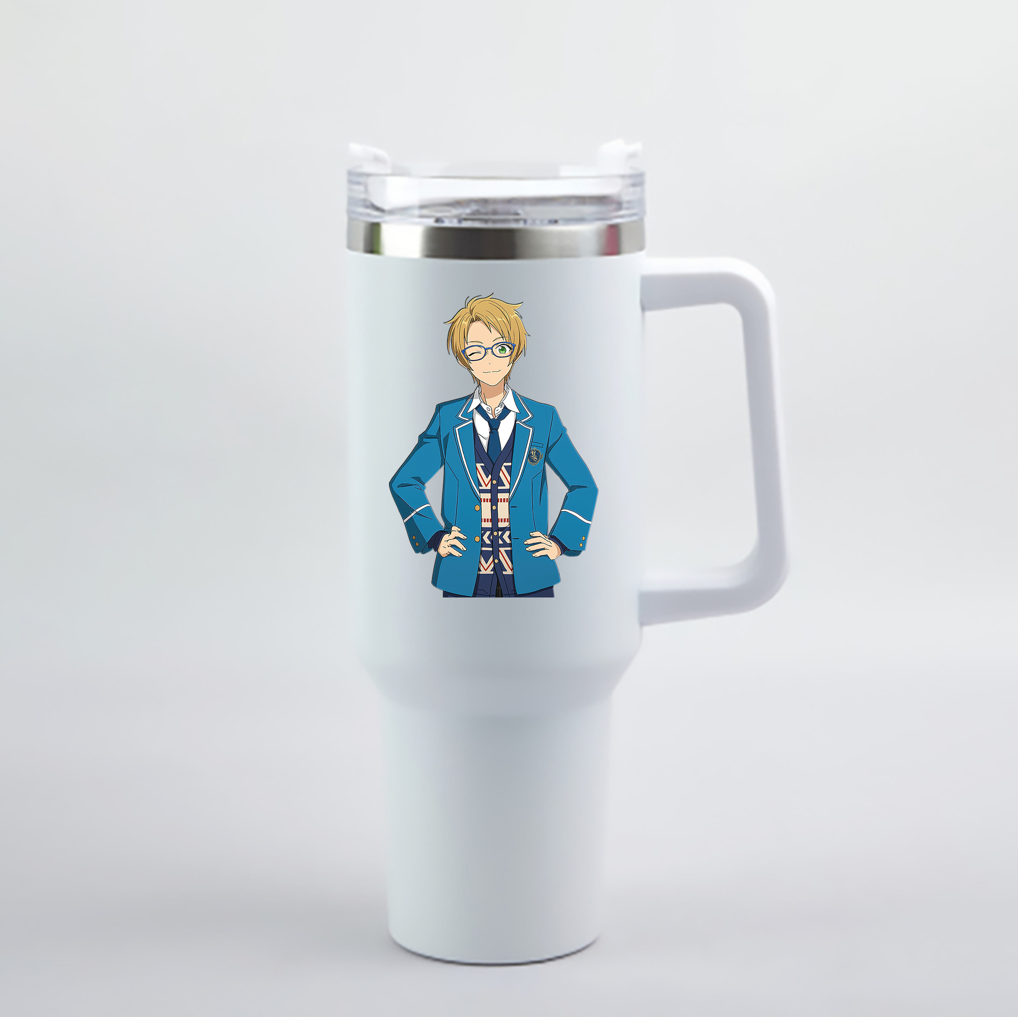 （画像用） あんさんぶるスターズ! Ensemble Stars 1200mL車用タンブラー - クリスタルステッカー（プラスチックストロー付き）