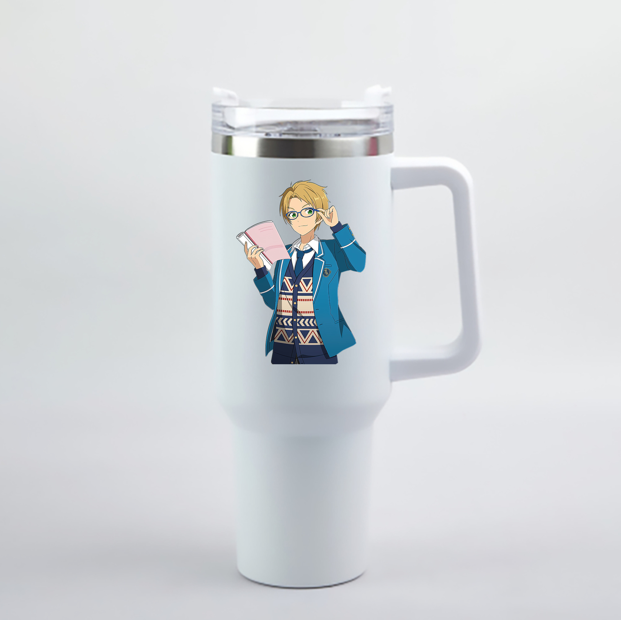 （画像用） あんさんぶるスターズ! Ensemble Stars 1200mL車用タンブラー - クリスタルステッカー（プラスチックストロー付き）