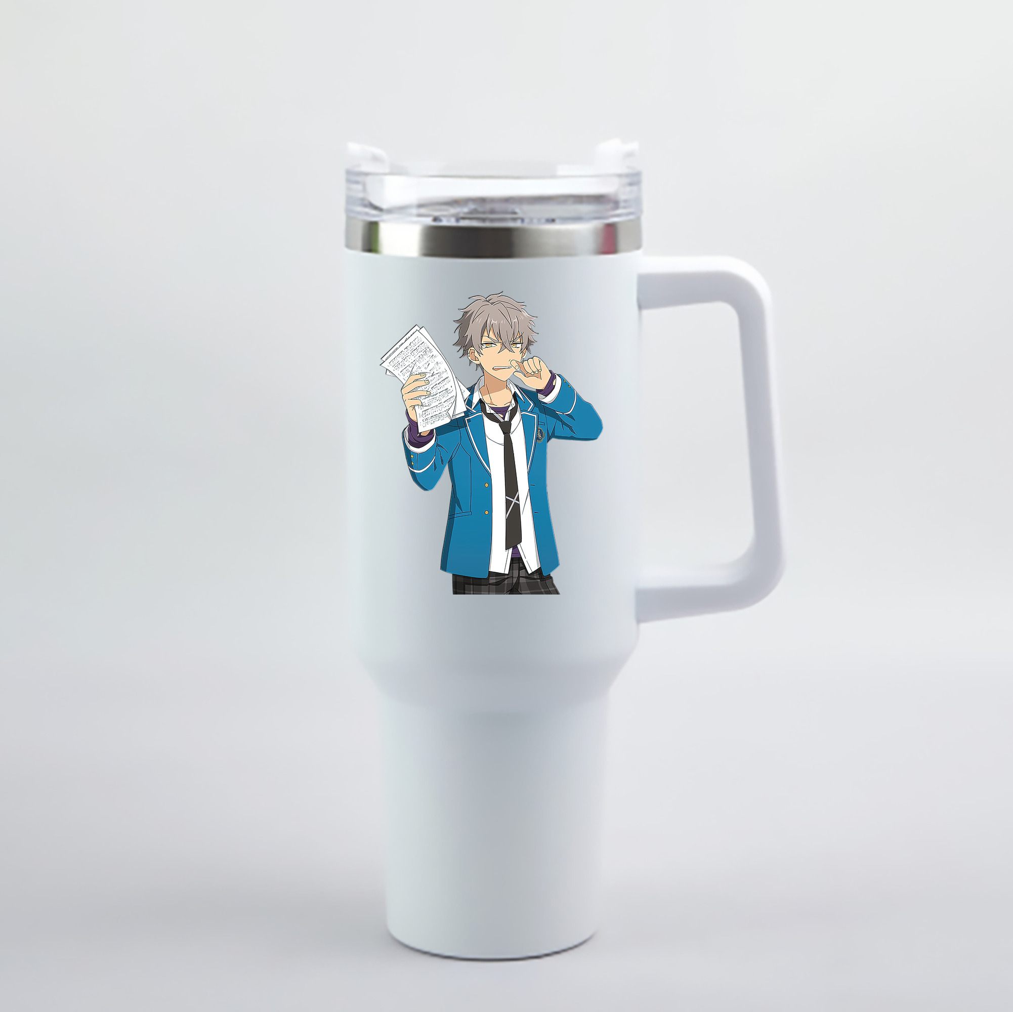 （画像用） あんさんぶるスターズ! Ensemble Stars 1200mL車用タンブラー - クリスタルステッカー（プラスチックストロー付き）