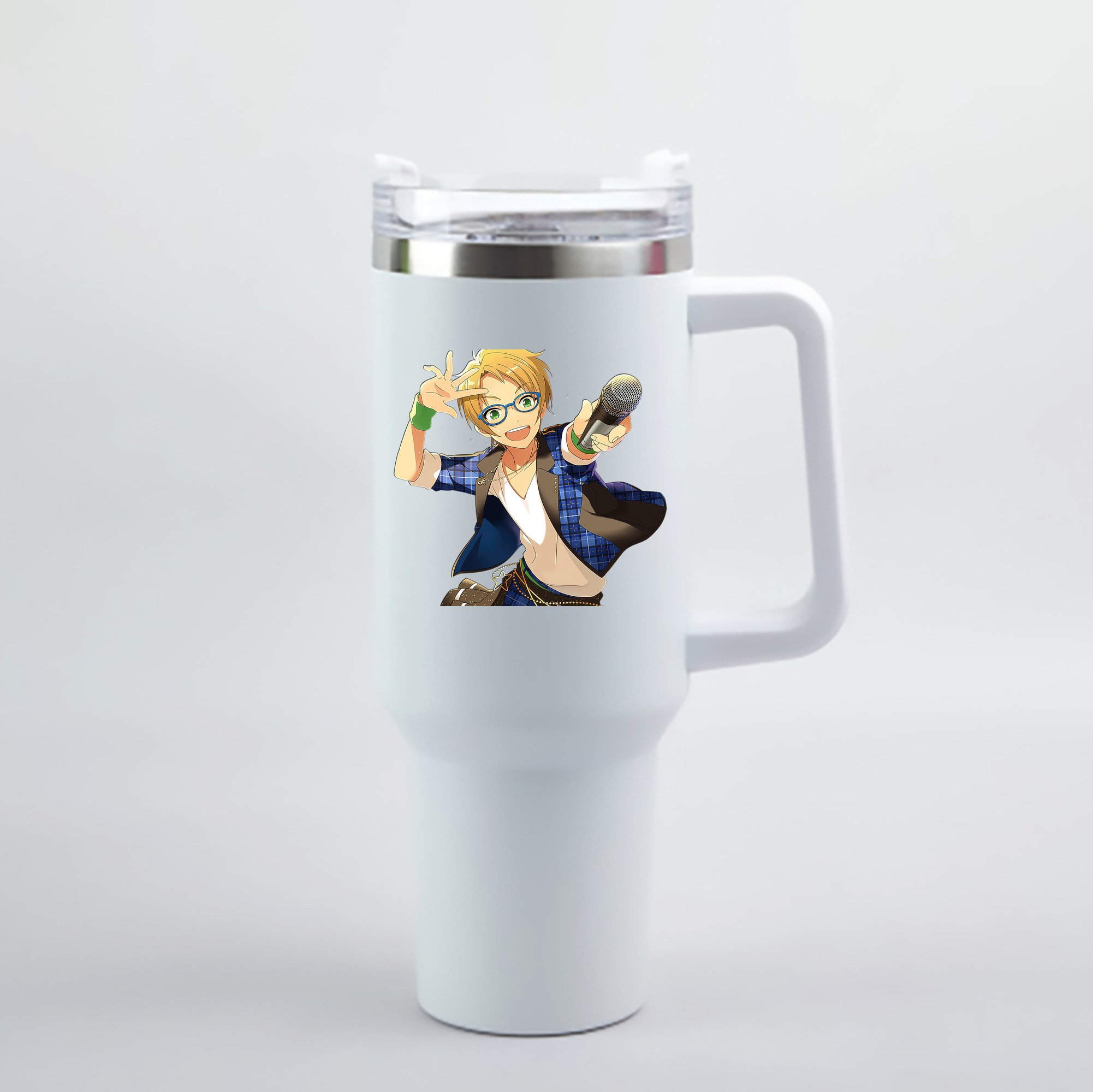 （画像用） あんさんぶるスターズ! Ensemble Stars 1200mL車用タンブラー - クリスタルステッカー（プラスチックストロー付き）