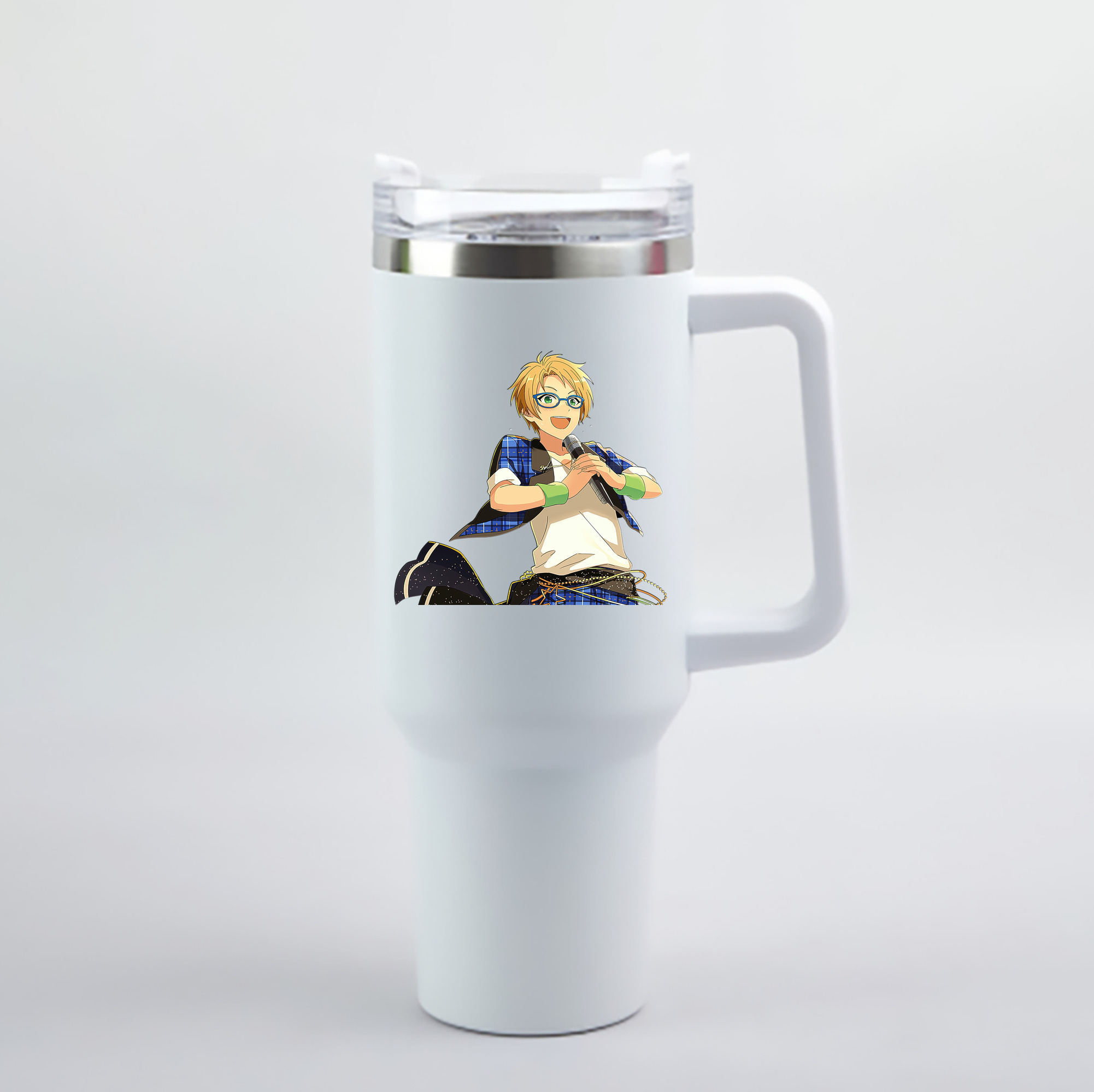 （画像用） あんさんぶるスターズ! Ensemble Stars 1200mL車用タンブラー - クリスタルステッカー（プラスチックストロー付き）