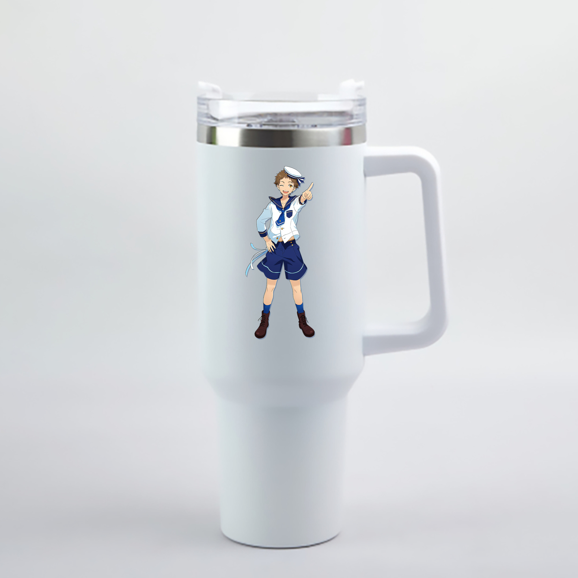 （画像用） あんさんぶるスターズ! Ensemble Stars 1200mL車用タンブラー - クリスタルステッカー（プラスチックストロー付き）
