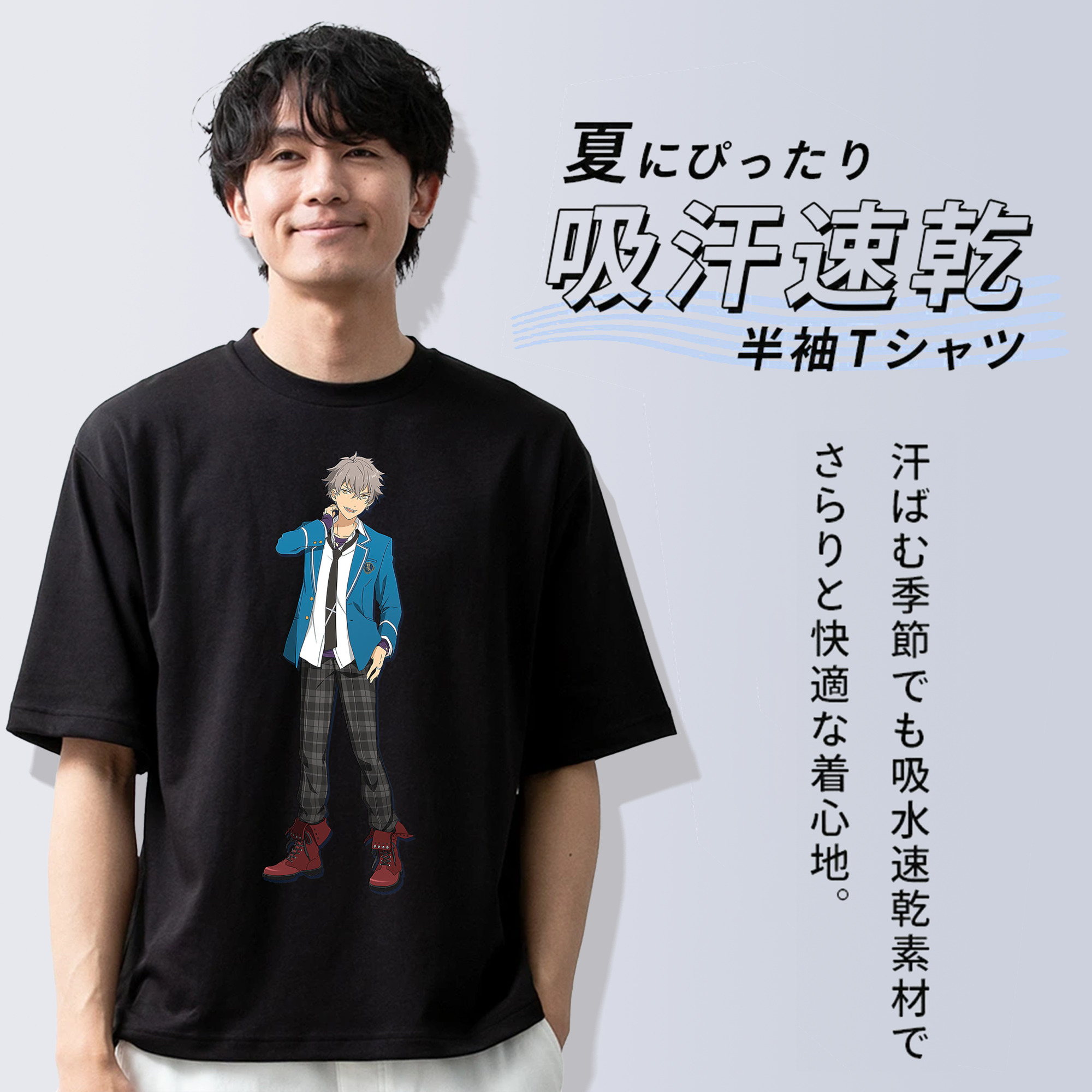 あんさんぶるスターズ! Ensemble Stars 綿100％半袖Tシャツ（フロントプリント）