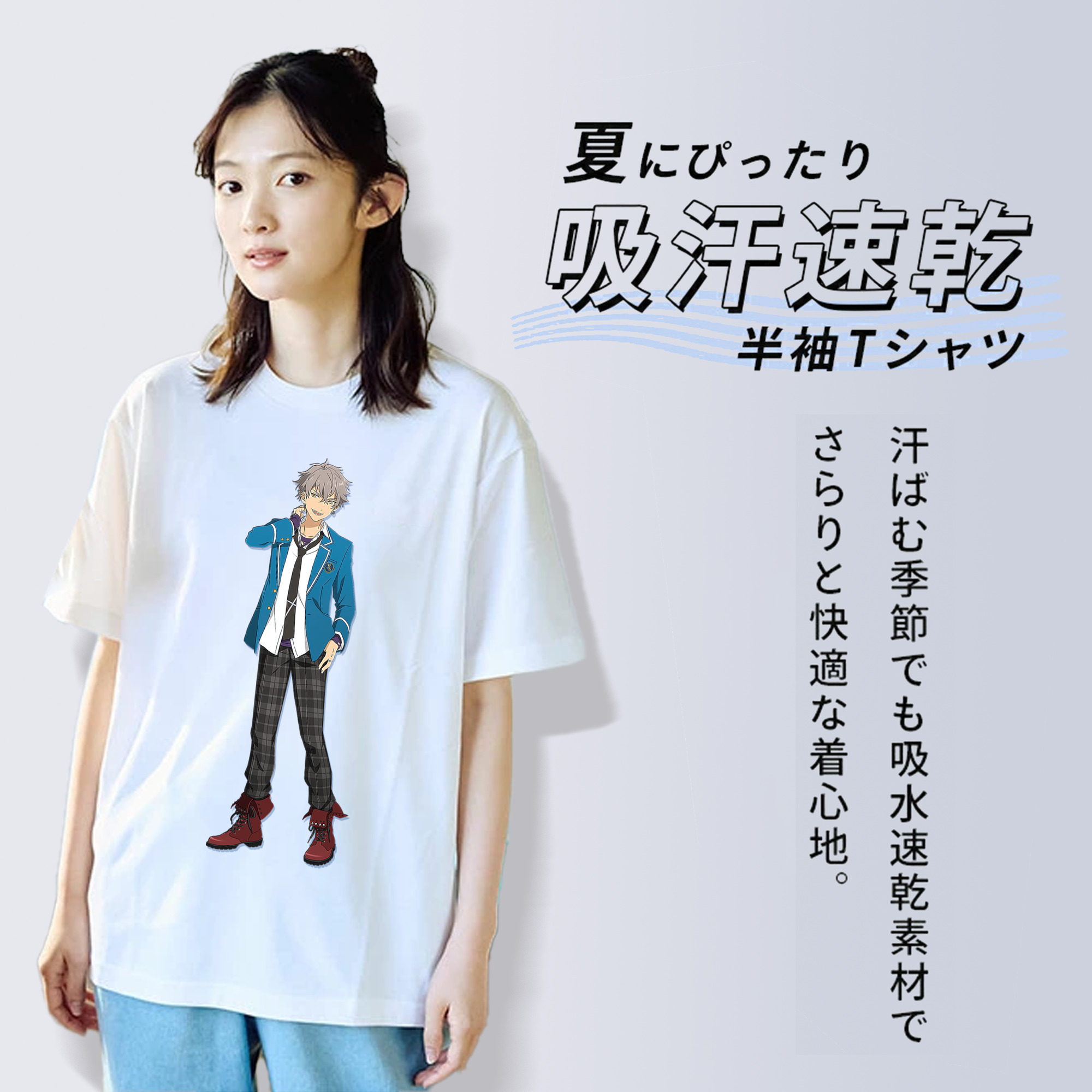 あんさんぶるスターズ! Ensemble Stars 綿100％半袖Tシャツ（フロントプリント）
