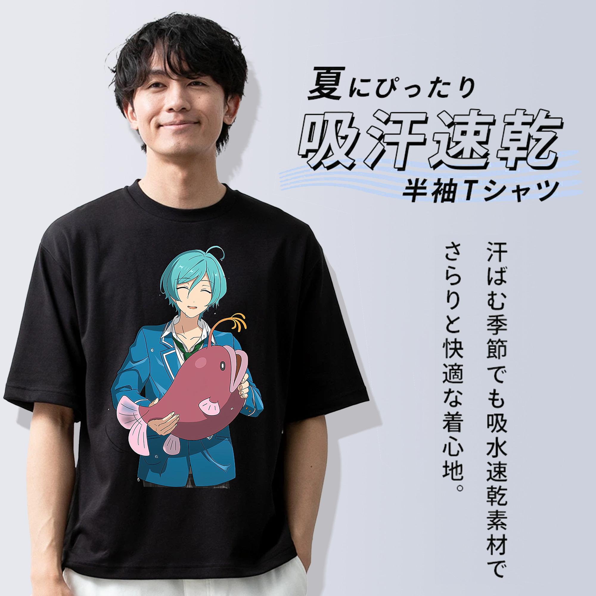 あんさんぶるスターズ! Ensemble Stars 綿100％半袖Tシャツ（フロントプリント）