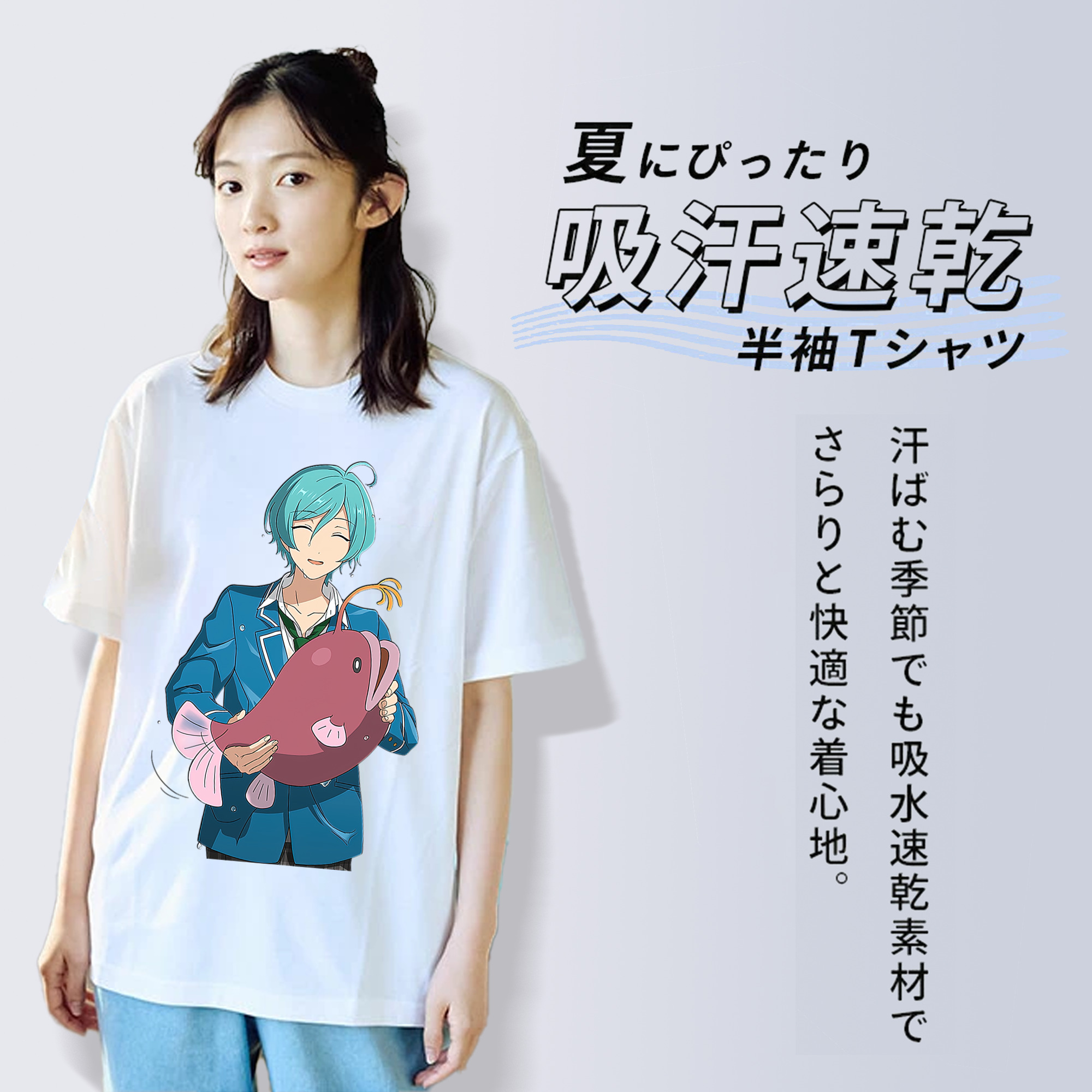 あんさんぶるスターズ! Ensemble Stars 綿100％半袖Tシャツ（フロントプリント）